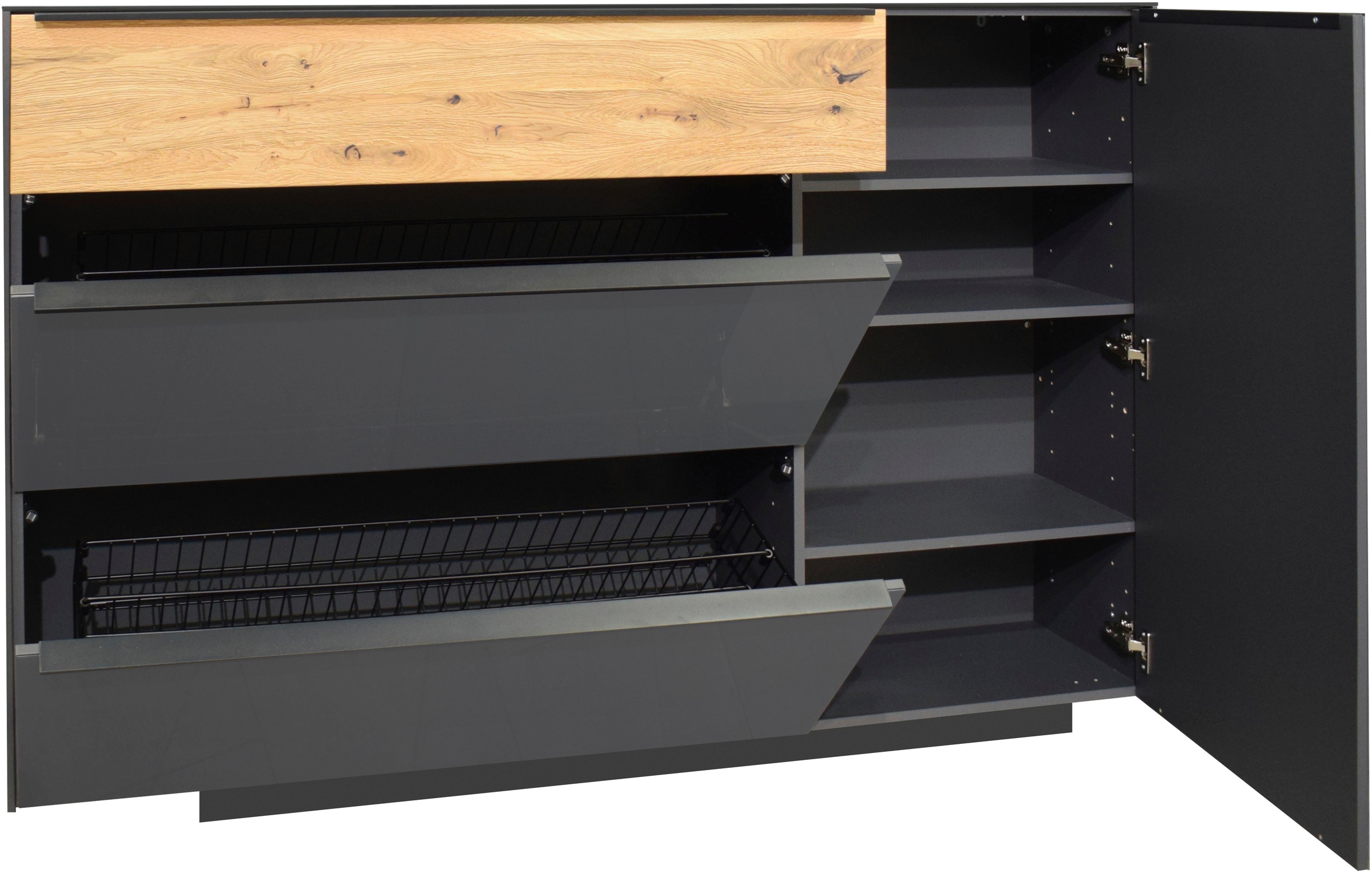 Mäusbacher Schuhschrank »Nova Garderobe« inkl. Metallschuhkörbe und  Griffbeleuchtung BHT 107 x 110 x 32 cm
