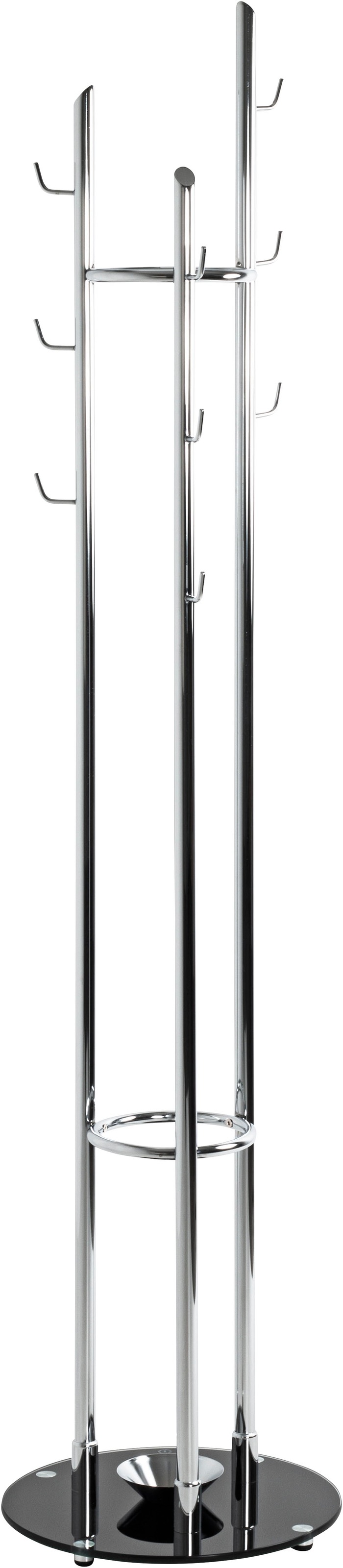 HAKU Garderobenständer »Kleiderständer, Standgarderobe« quadratisch - aus Metall Silber - Ø/H 40/183 cm