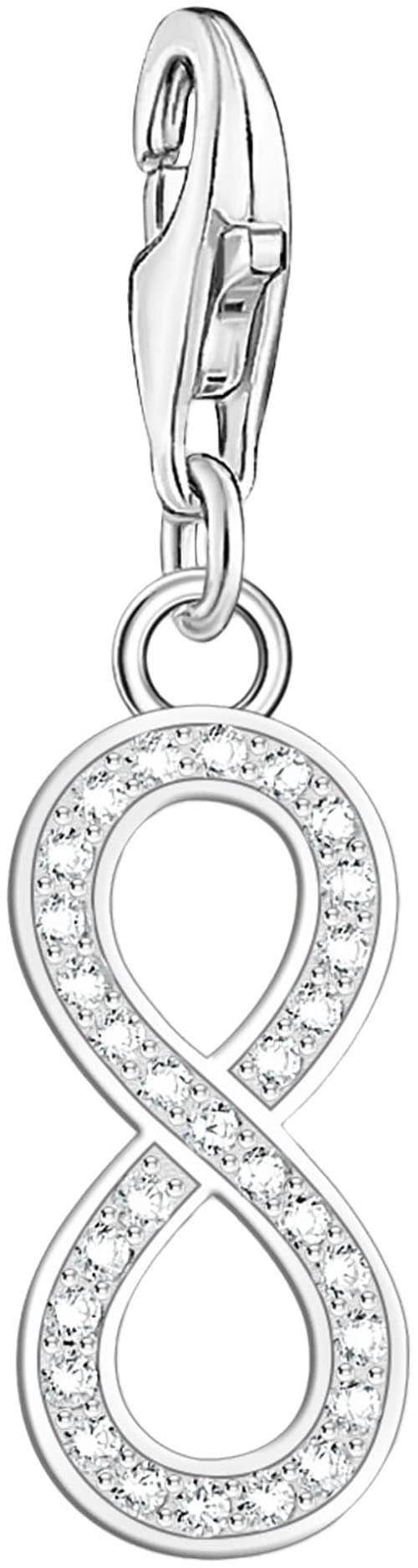 Charm-Einhänger »Infinity/Unendlichkeitsschleife mit Zirkoniasteinen, 2171-051-21«,...