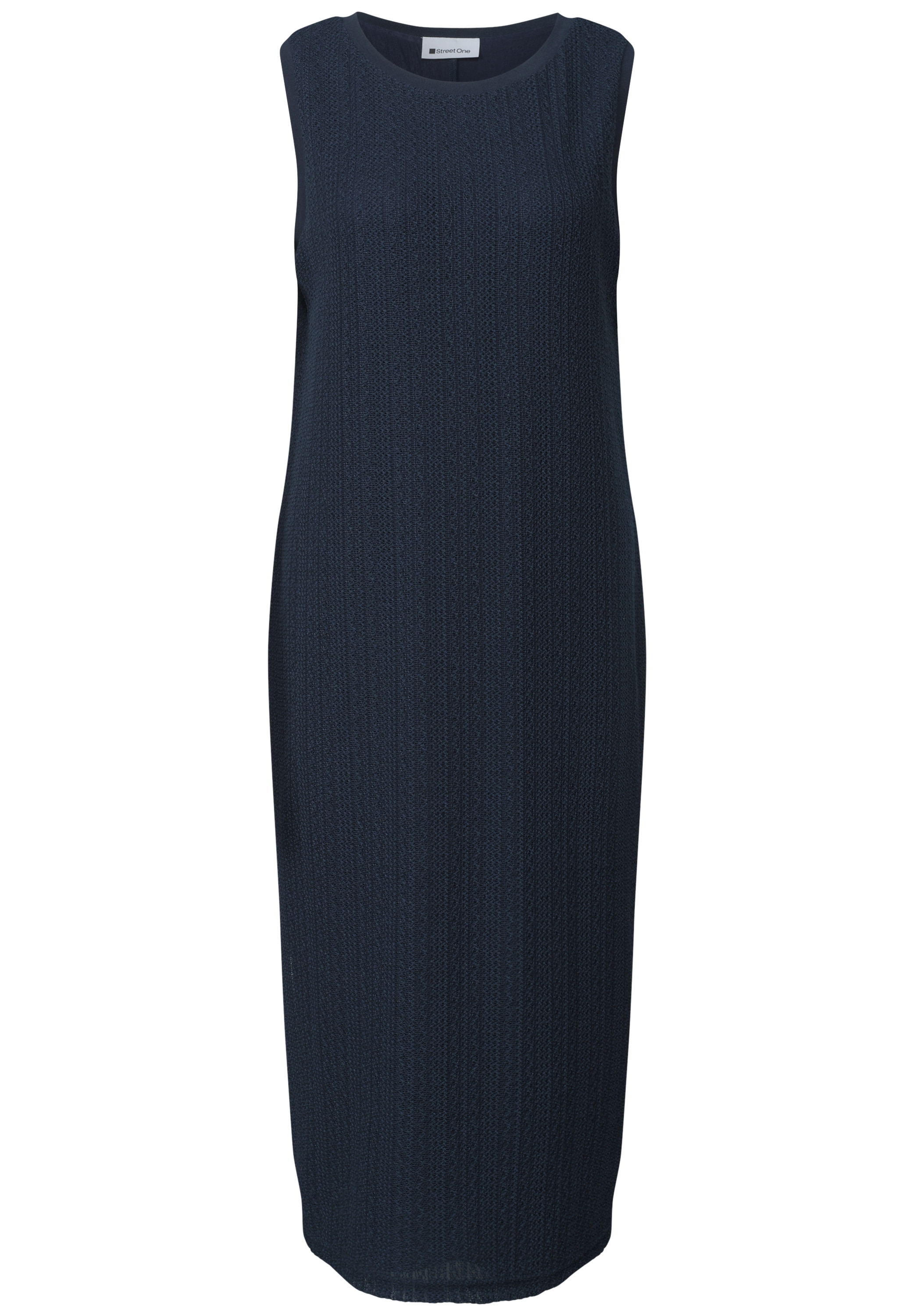 STREET ONE Midikleid Ohne Taschen Sommerkleid mit Spitze und Rundhals