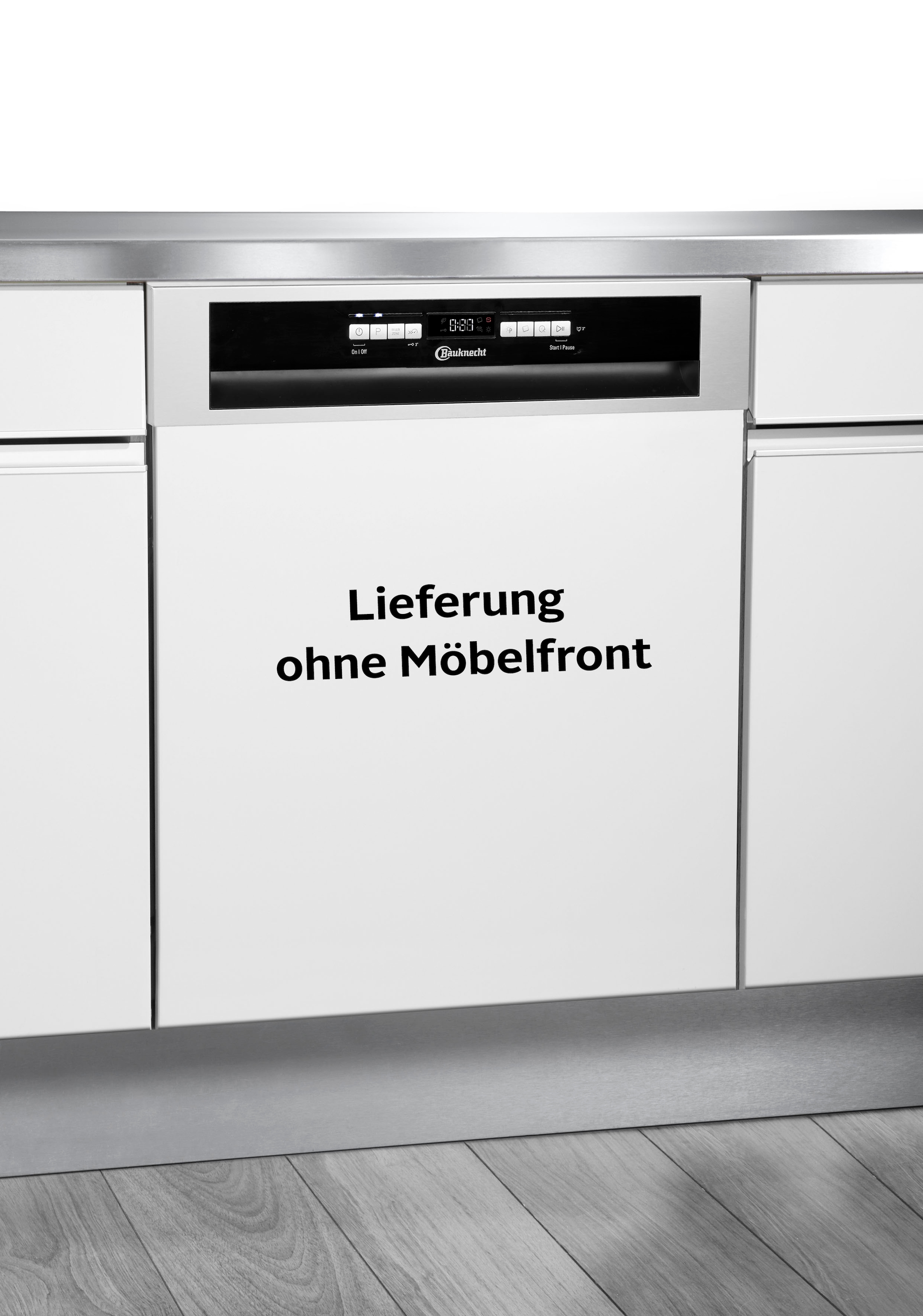 BAUKNECHT teilintegrierbarer Geschirrspüler "OBBC Ecosilent 7540" 14 Maßgedecke Doppelter Komfort – mit Besteckschublade und zusätzlichem Besteckkorb