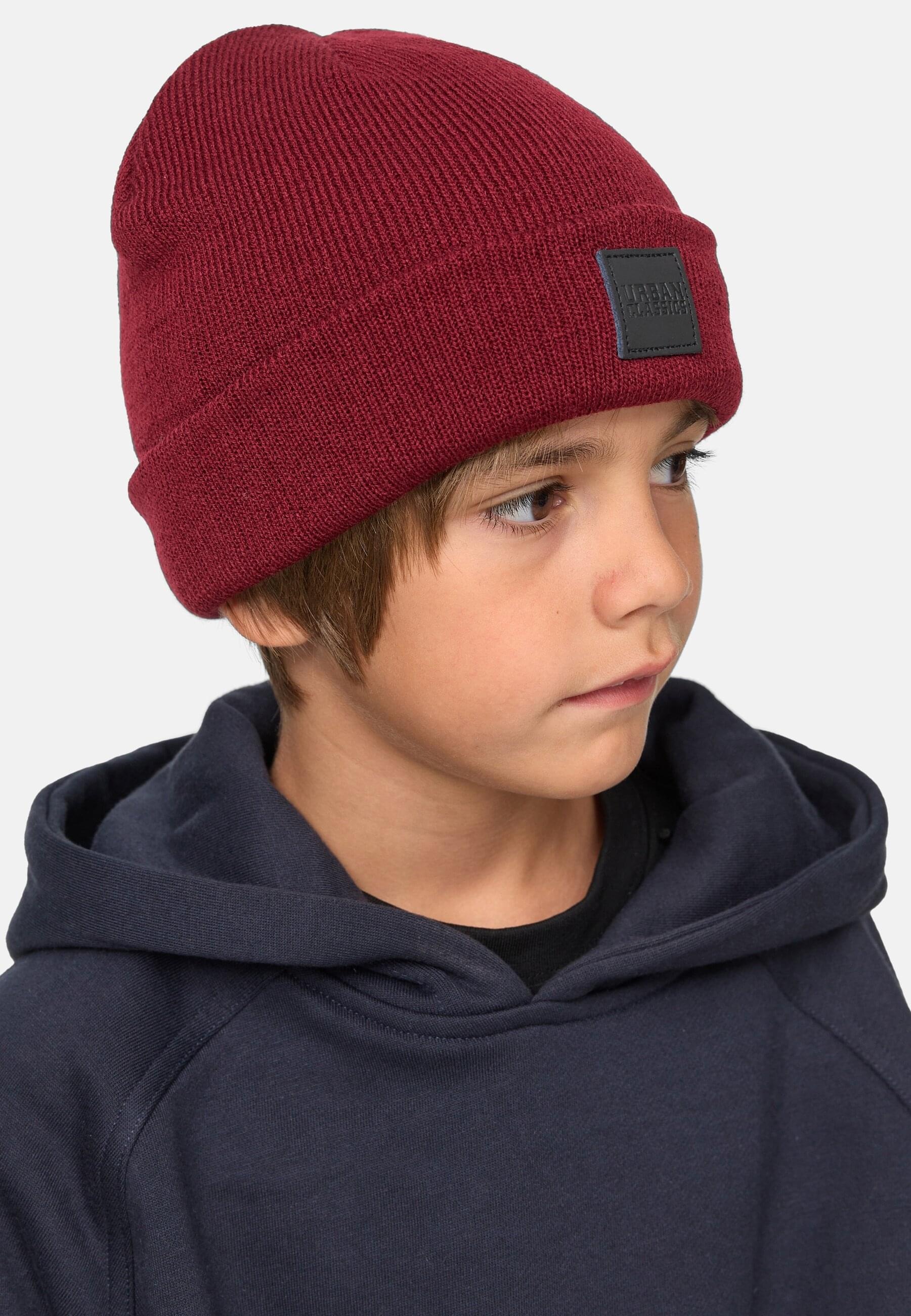 URBAN CLASSICS Beanie »Urban Classics Damen Logopatch Beanie Kids 2-Pack«, (1 St.)