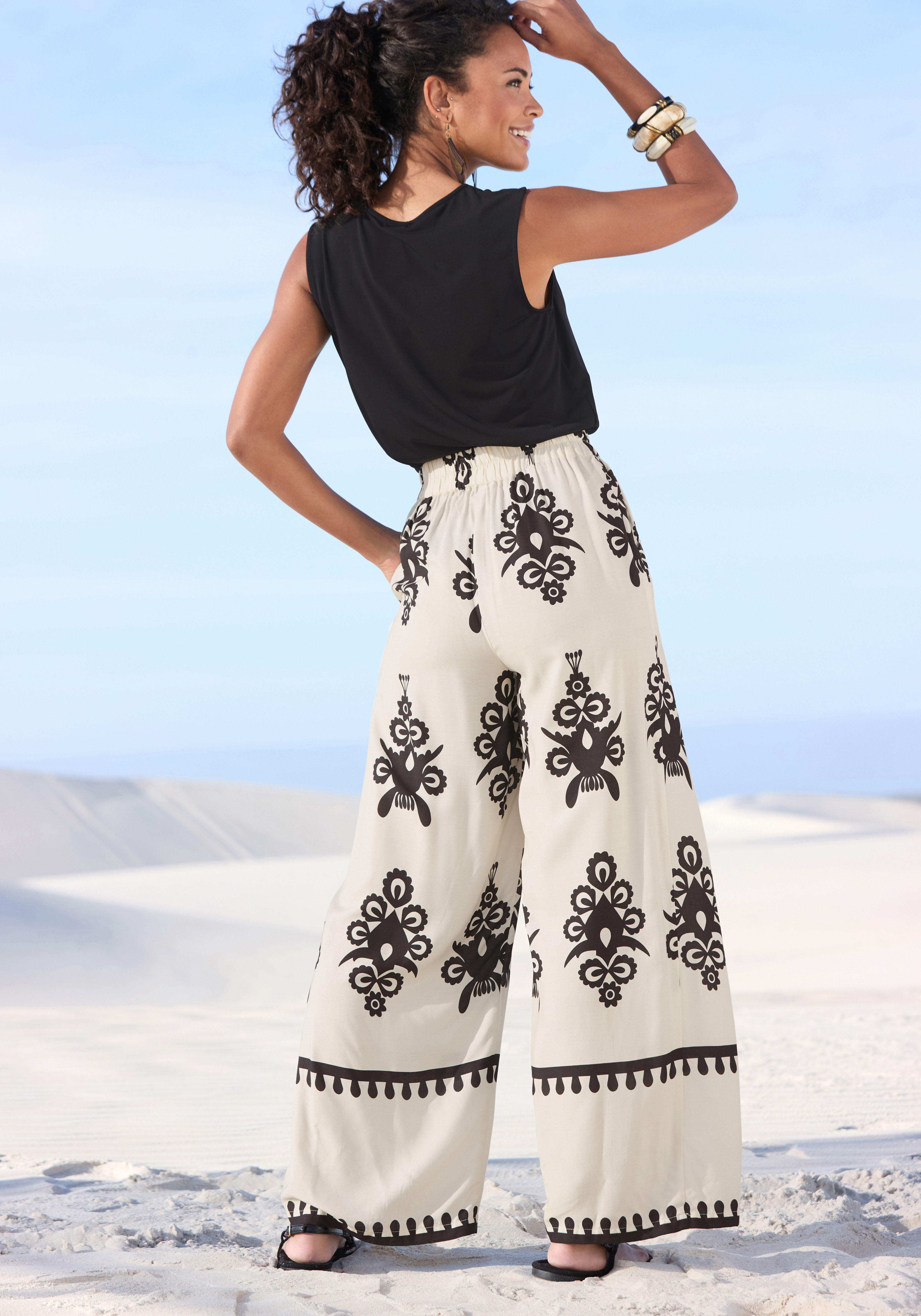 Thumbnail - LASCANA Palazzohose mit Ethnoprint, Sommerhose