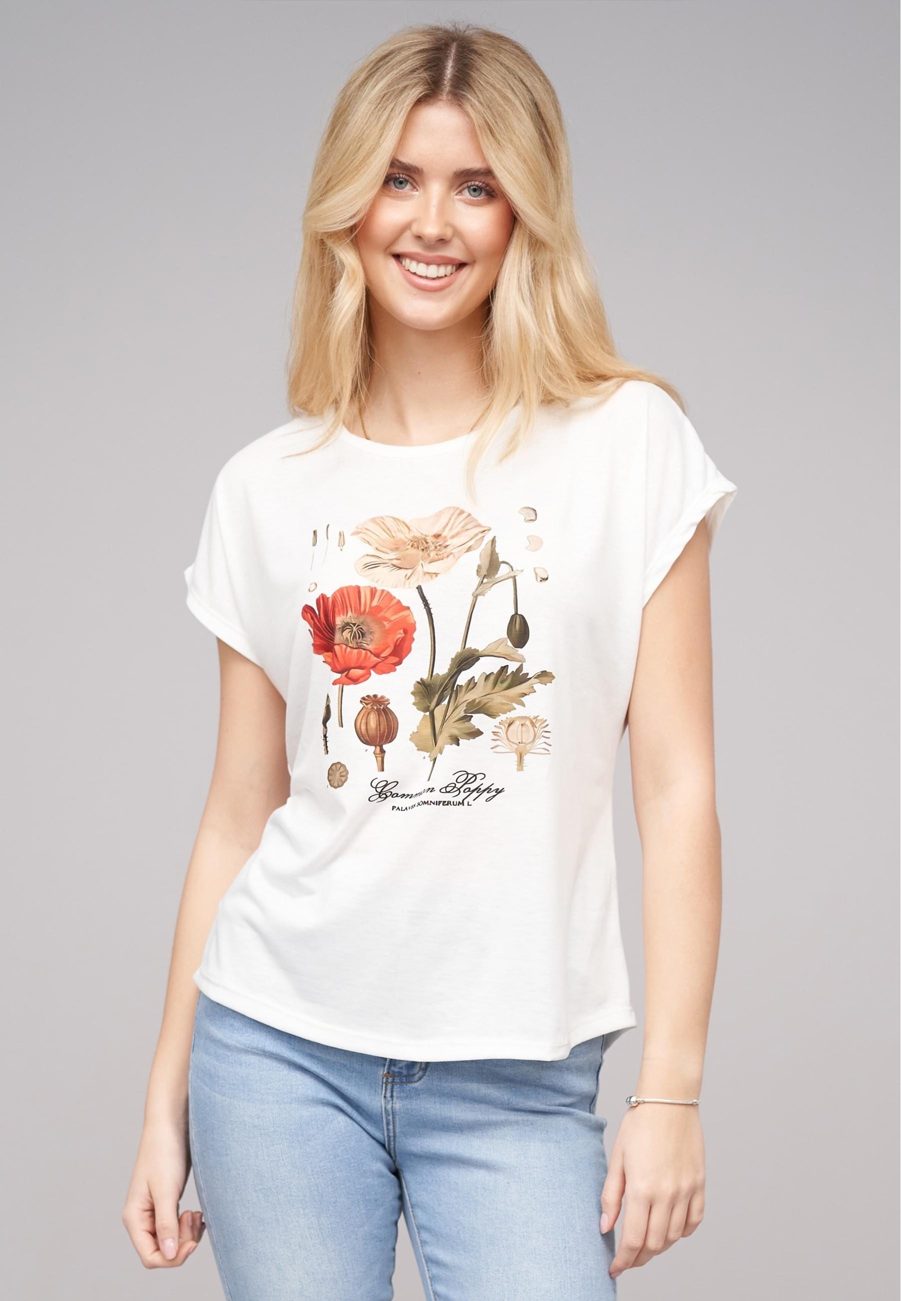 CLOUD 5IVE T-Shirt »CLOUD 5IVE T-Shirt Flower Print« 1 Stk.