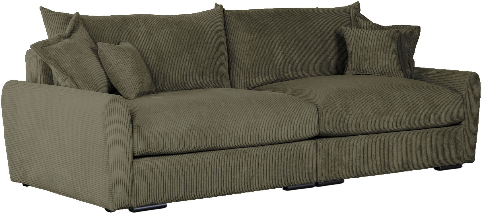 Home affaire Big-Sofa »Finca XL, B: 190 cm« 4 Zierkissen, Mega-Sofa, in Cord oder Chenille-Struktur, Federkern
