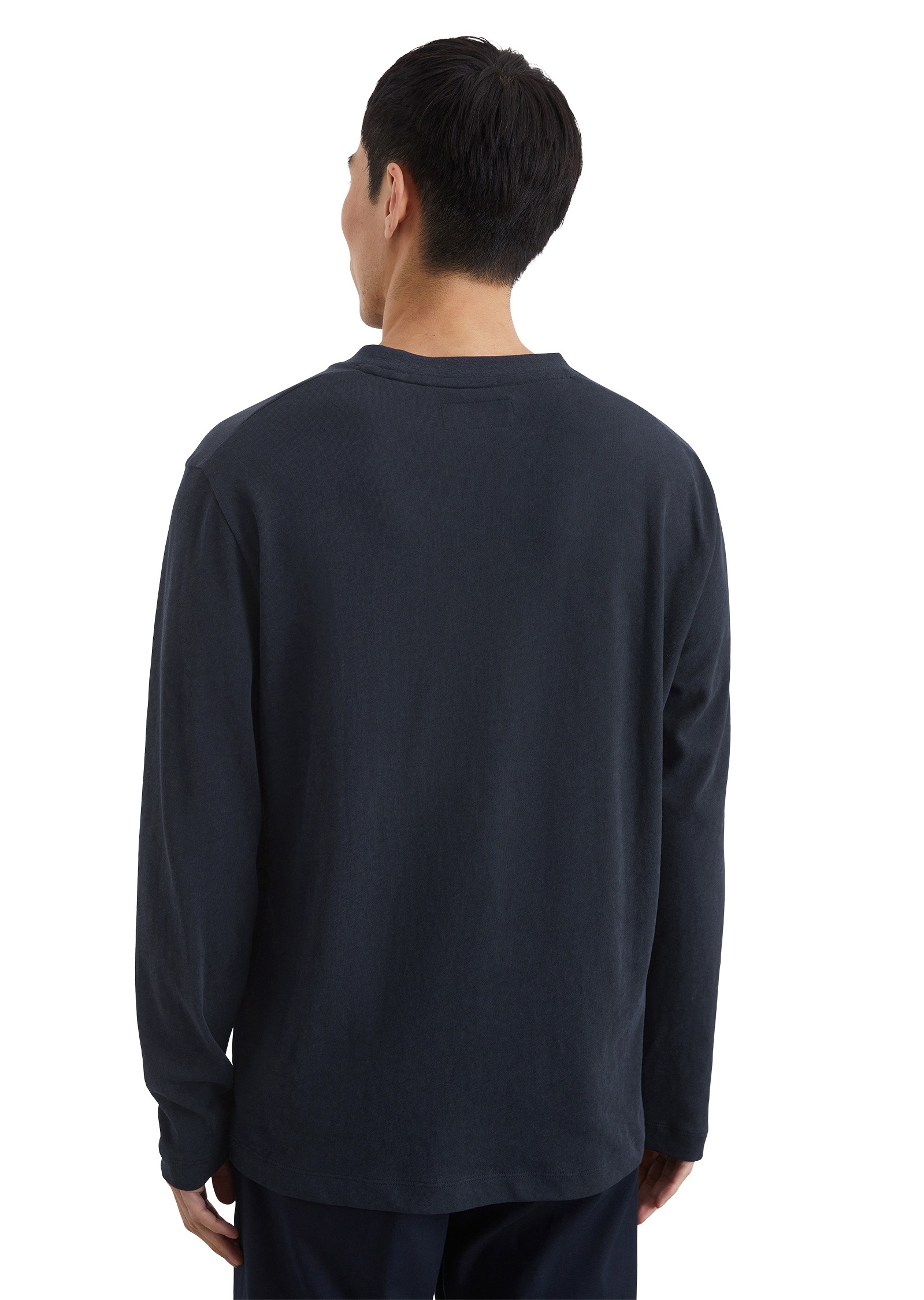 Marc O'Polo Langarmshirt »aus Bio-Baumwoll-Leinen-Mix«