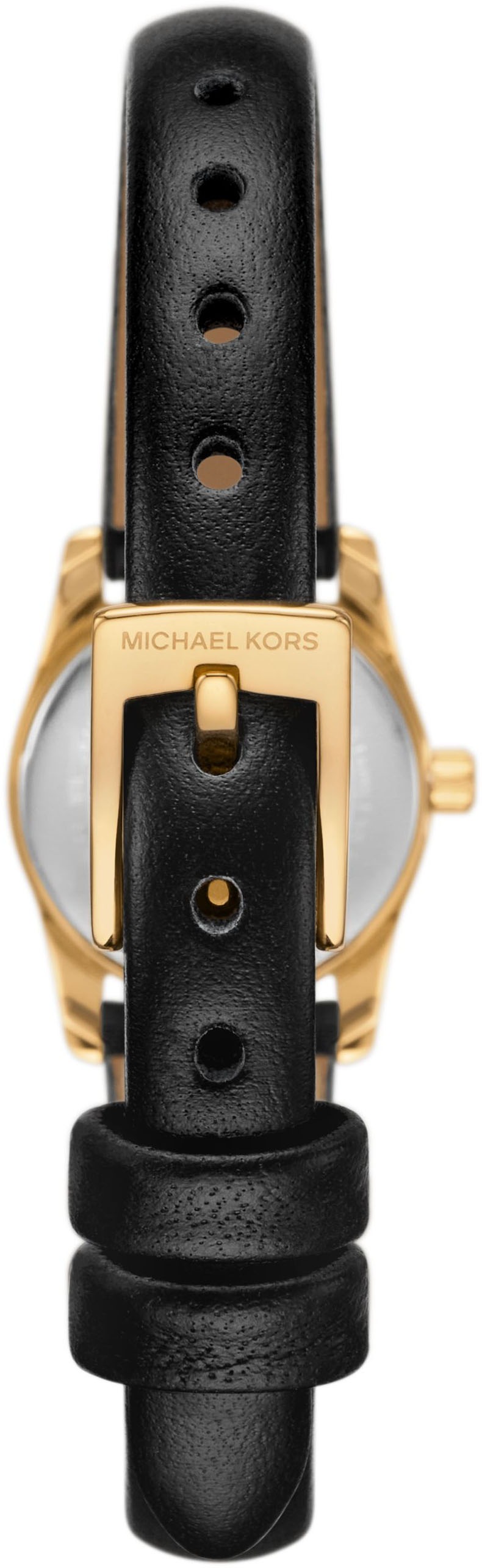 MICHAEL KORS Quarzuhr »MICRO PETITE LEXINGTON«, Armbanduhr, Damenuhr, Lederarmband, analog