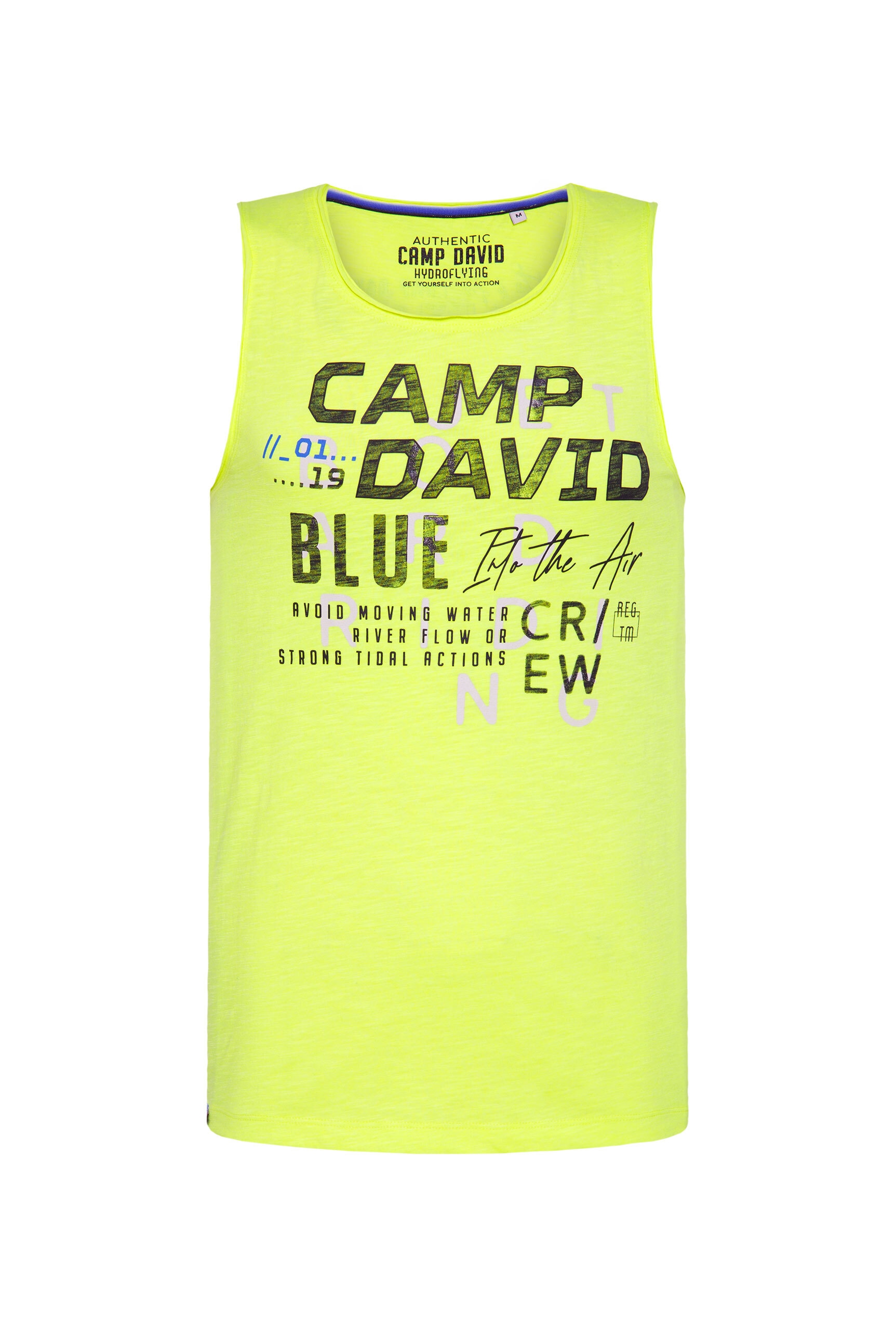 CAMP DAVID Tanktop, mit offenen Kanten an den Ausschnitten