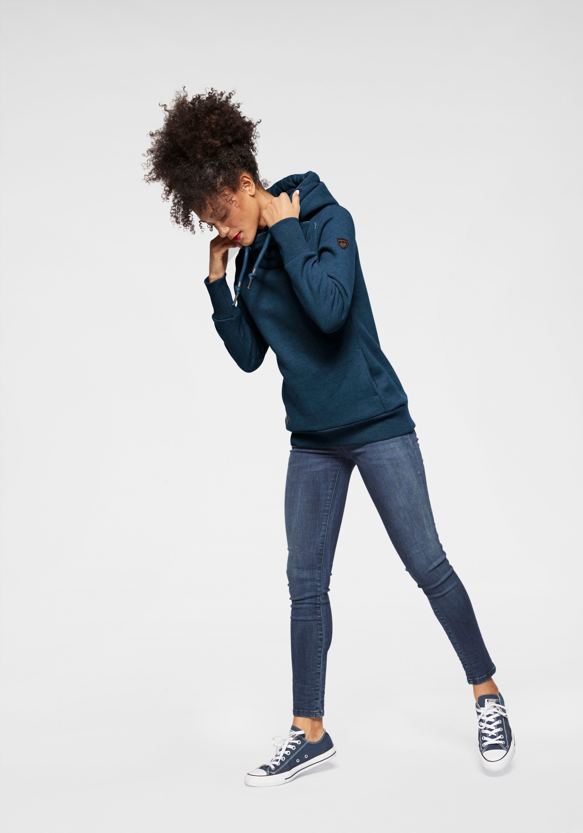 Ragwear Kapuzensweatshirt »GRIPYBUTTON«, Sweater mit rustikalen Kordel-Akzenten