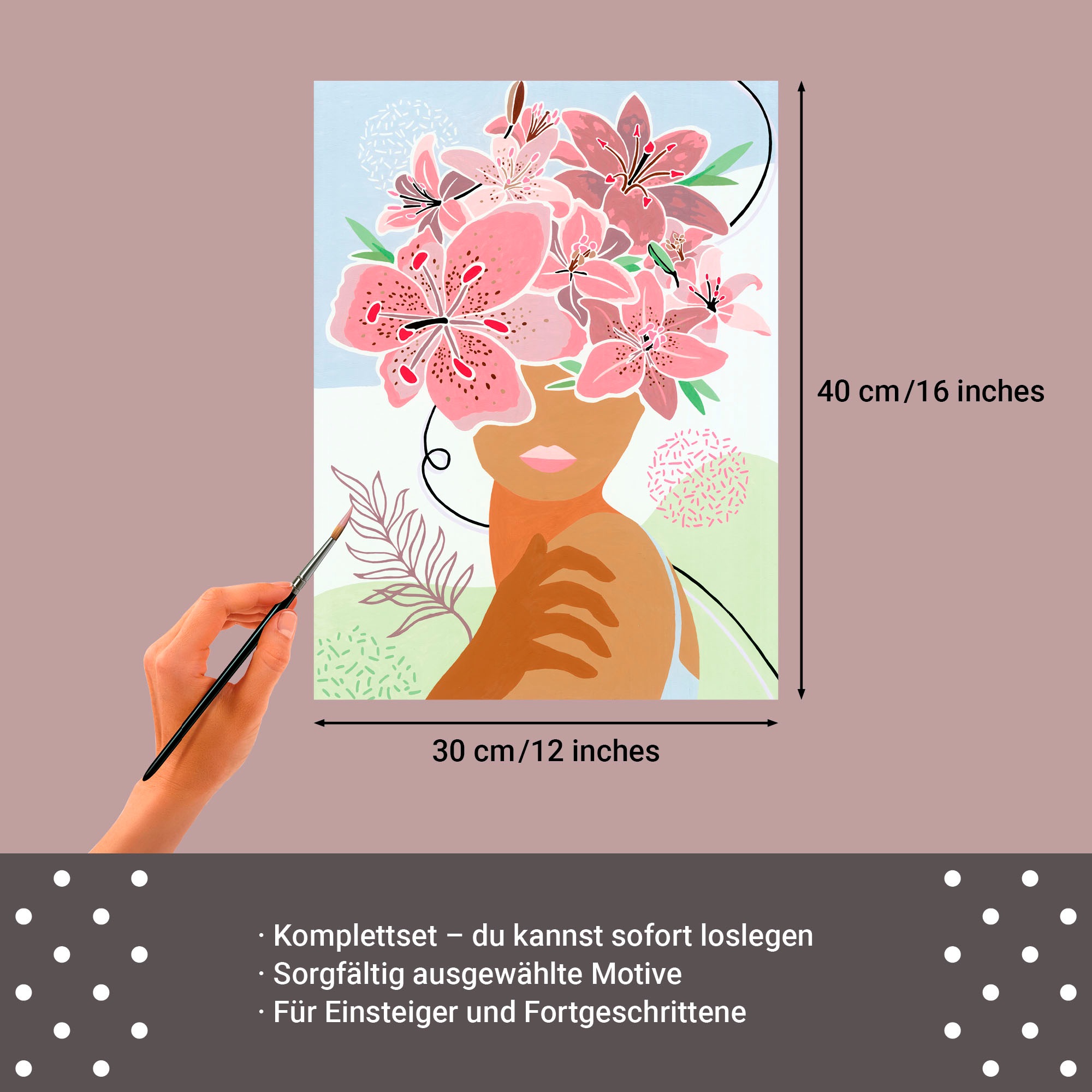 Ravensburger Malen nach Zahlen »CreArt, Leinwand Gedankenblumen«, Made in Europe