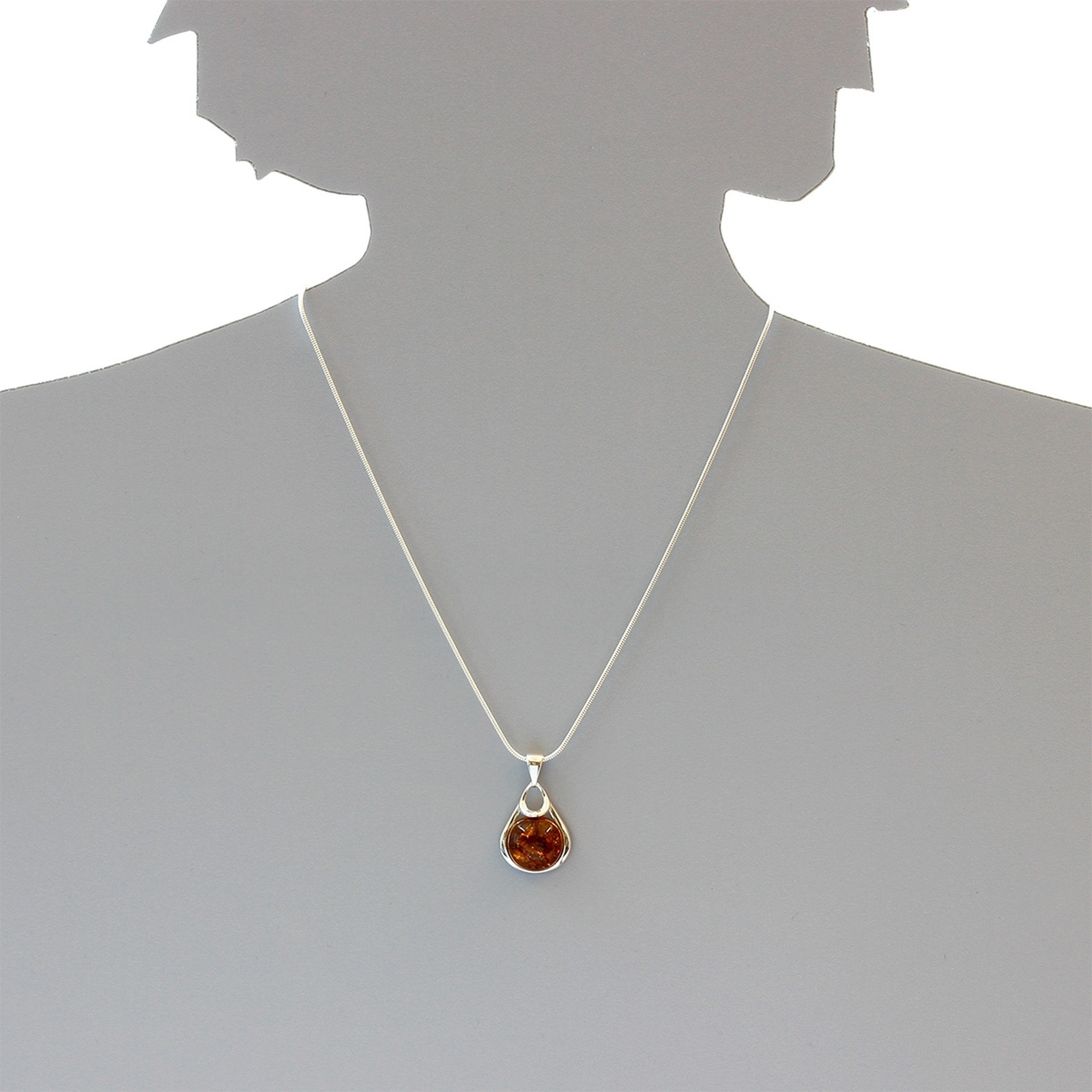 OSTSEE-SCHMUCK Kette mit Anhänger »- Lina - Silber 925/000 - Bernstein«