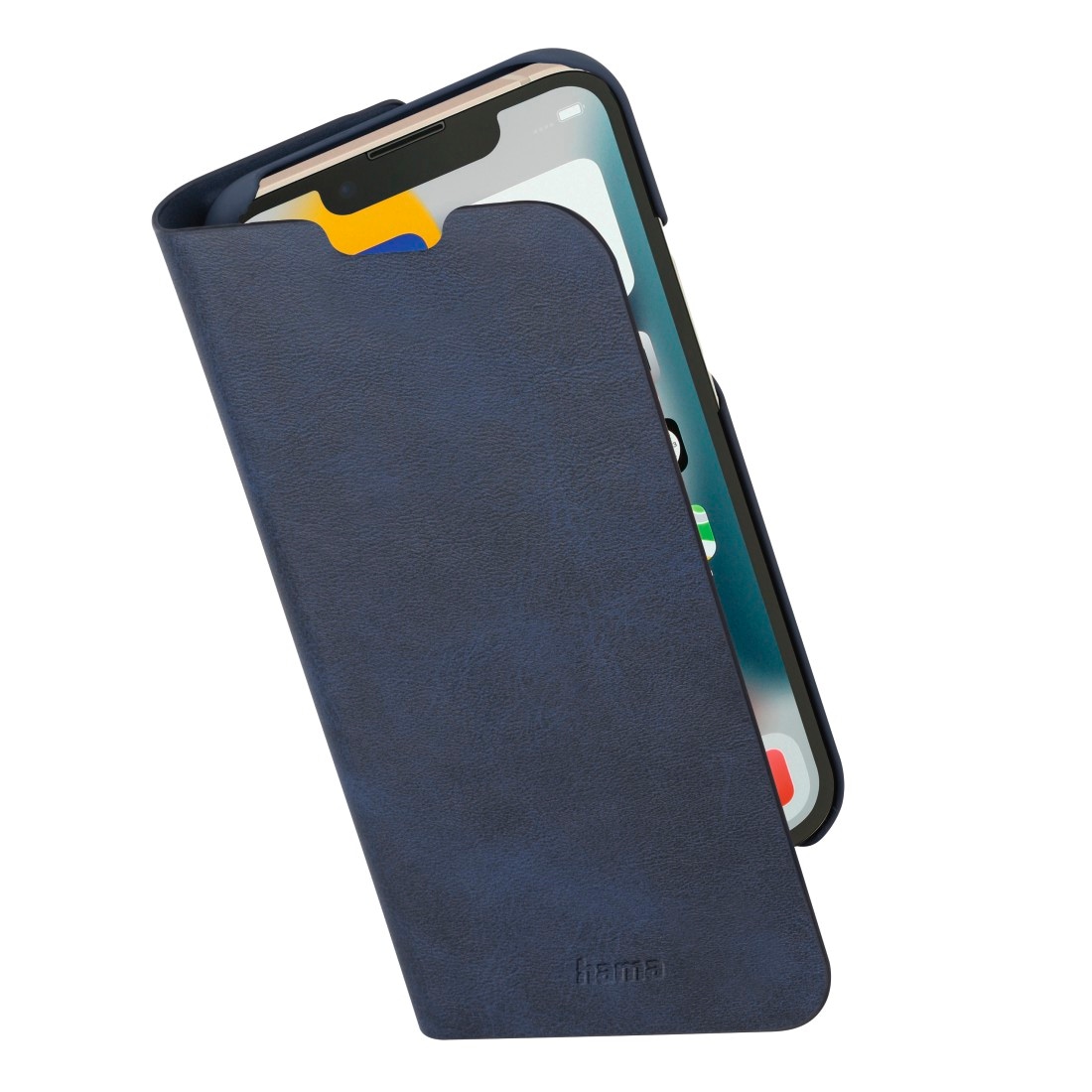 Hama Smartphone-Hülle »Booklet für Apple iPhone 13 mini aus resistentem Kunstleder«, iPhone 13 Mini, Standfunktion und Einsteckfach mit Fingeröffnung