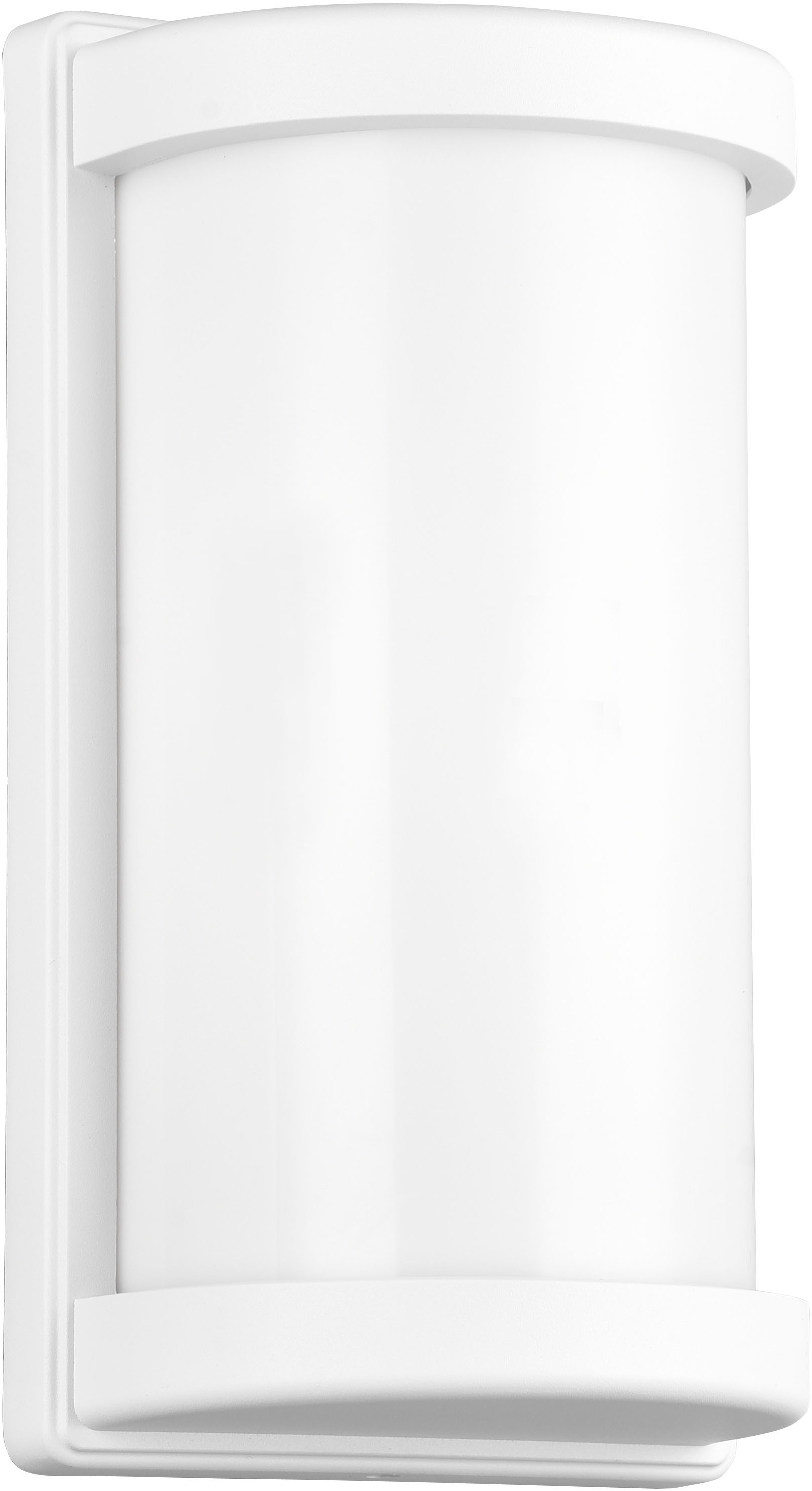 REALITY Leuchten Außen-Wandleuchte »PUELO, Outdoor Wandlampe Hauswand Fassade Garten, exkl 1x E27 max 10W«, 1 flammig, Leuchtmittel E27 | Leuchtmittel wechselbar, halbrunde Aussen Wandlampe aus Aluminium, IP44, Höhe 26cm Breite 14 cm