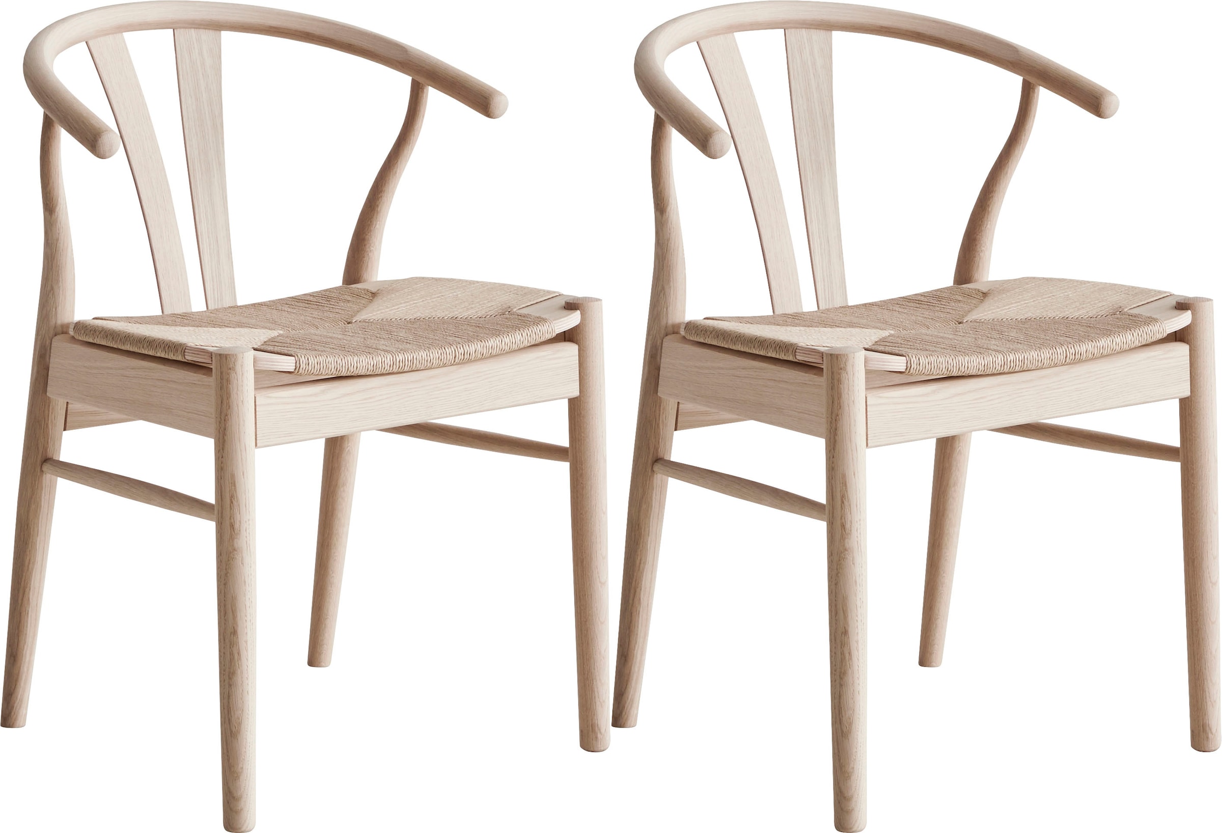 Hammel Furniture Holzstuhl »Findahl by Hammel City«,, 2er Set, Massivholz, mit Flechtsitz,