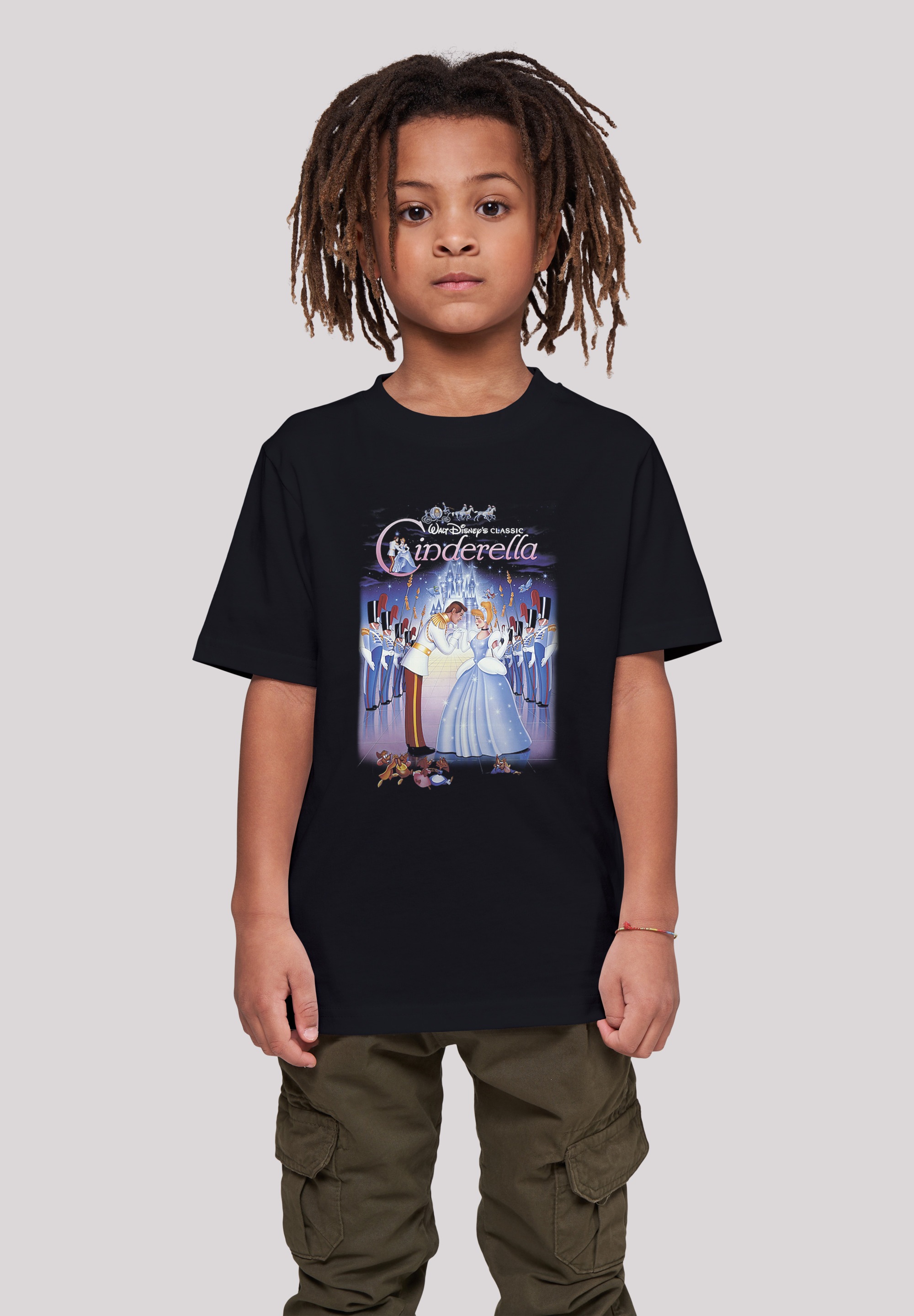 F4NT4STIC Kurzarmshirt »F4NT4STIC Kinder Cinderella Collage Poster with Kids Basic Tee«, (1 tlg.)