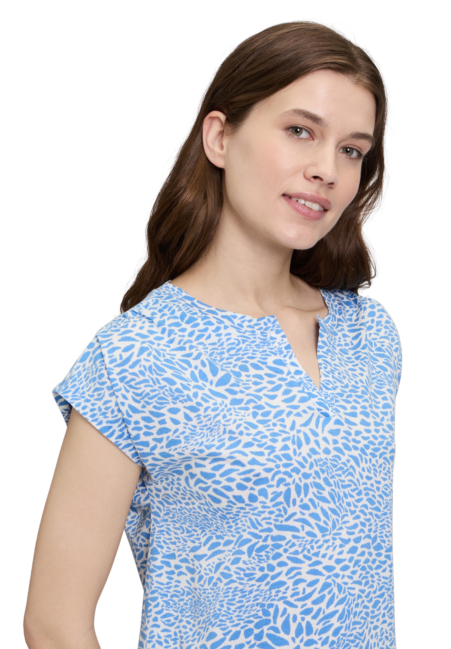 Betty&Co Kurzarmshirt »Betty & Co Casual-Shirt mit Tunnelzug«, (1 tlg.), Druck
