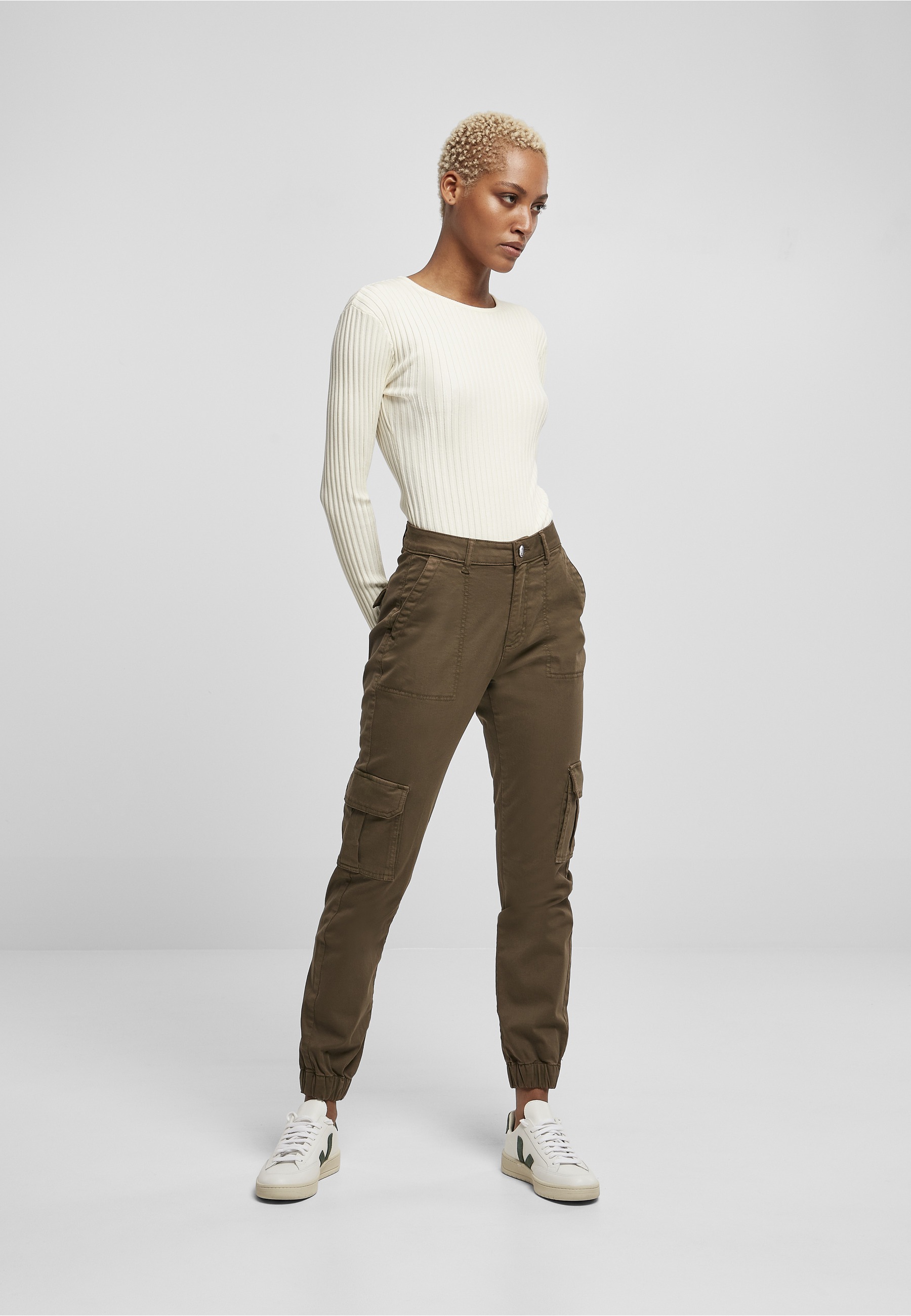 URBAN CLASSICS Langarmshirt »Urban Classics Damen Ladies Rib Knit Longsleeve Body« 1 Stk.