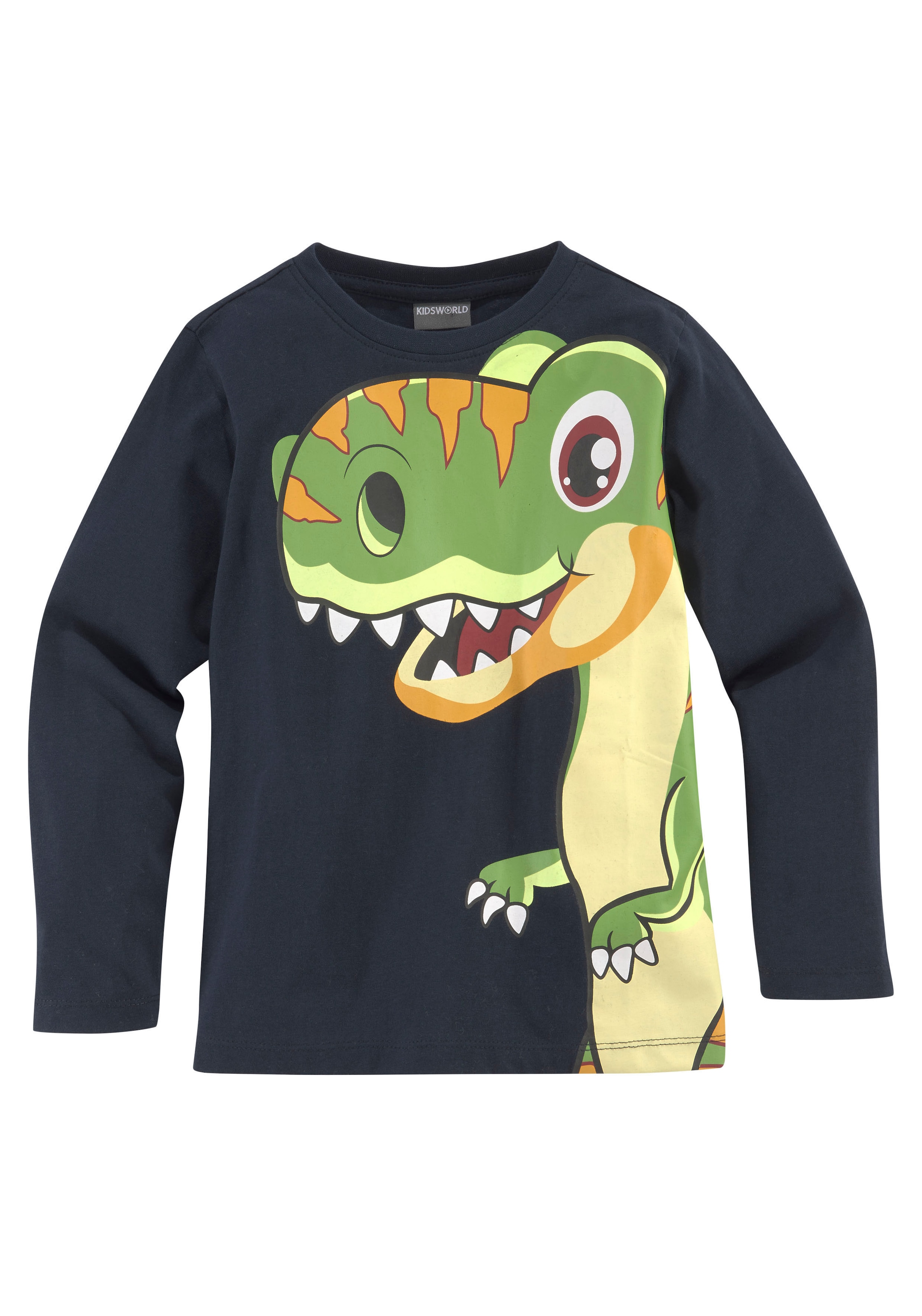 Das Produkt erfreut sich großer Beliebtheit KIDSWORLD Langarmshirt »CURIOUS DINO« bestellen BAUR 