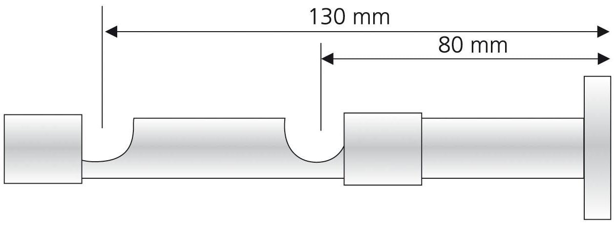 Liedeco Doppelträger, (1 St.), für Gardinenstangen Ø 16 mm