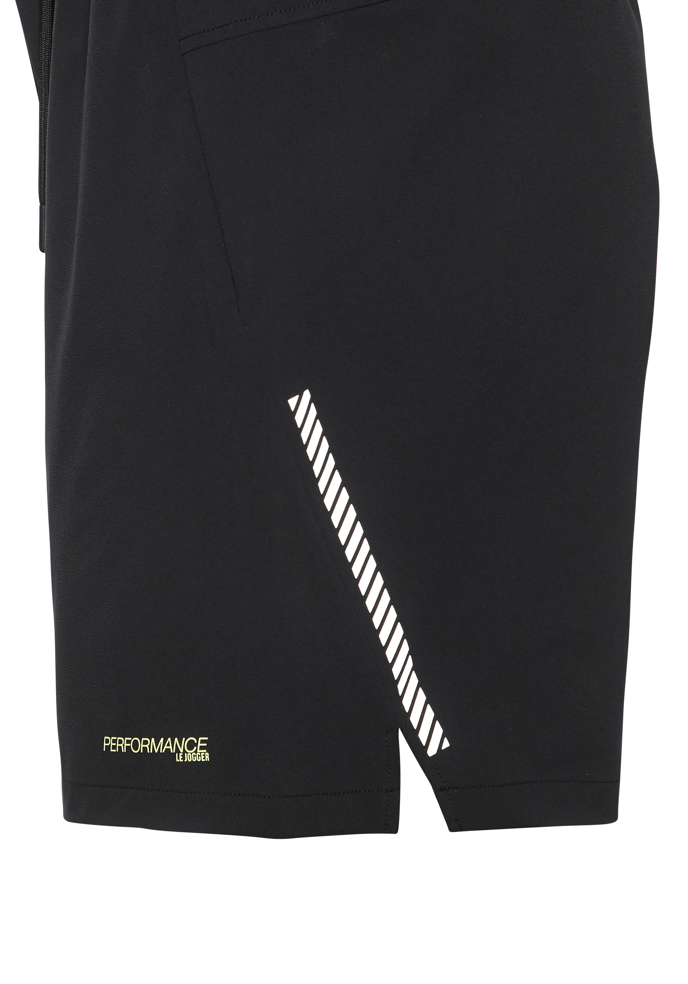 Le Jogger Performance Laufshorts, mit reflektierendem Logo am linken Bein