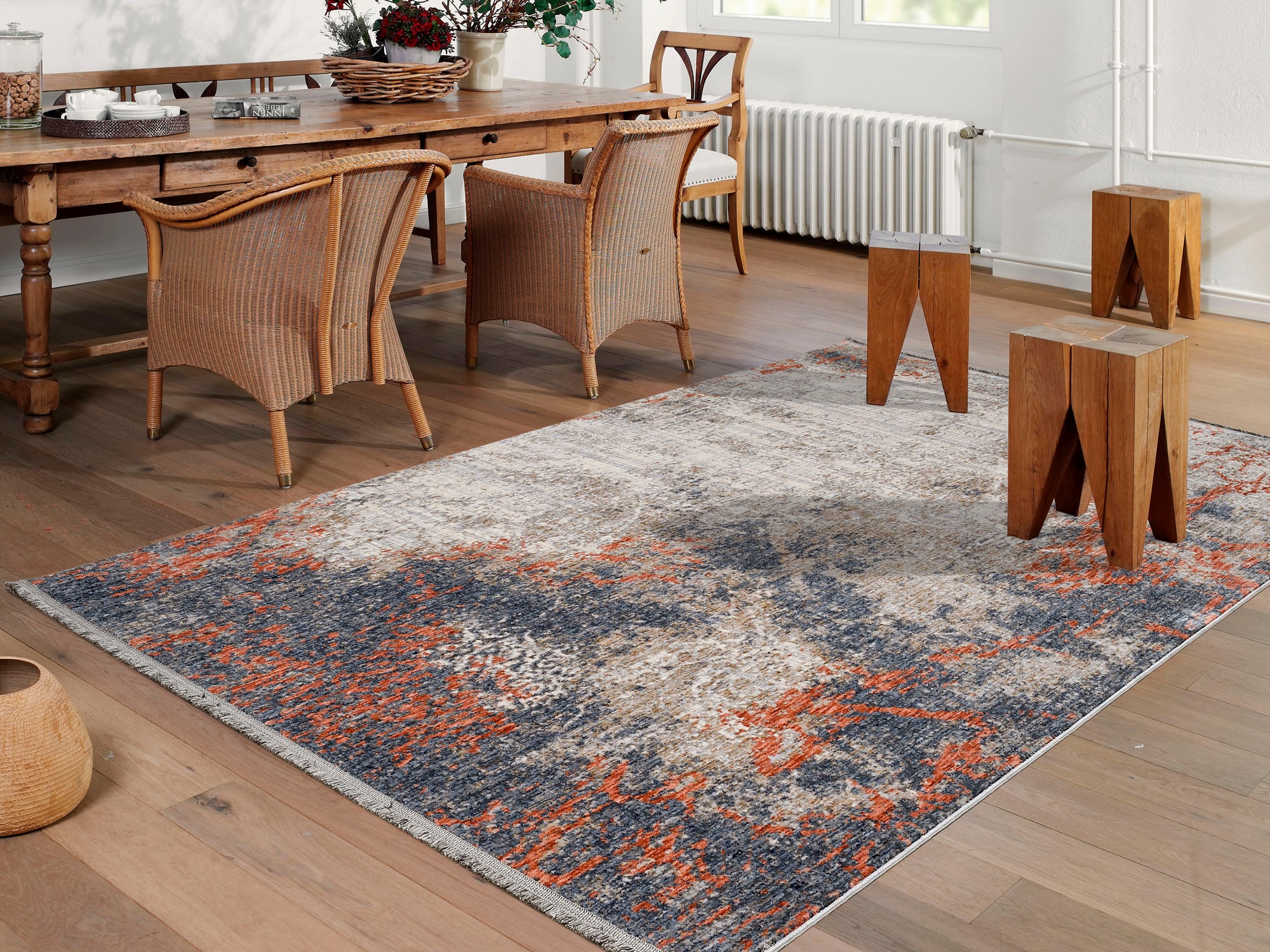 GALLERY M branded by Musterring Teppich "MODENA" rechteckig 8 mm Höhe Kurzflor, Wohnzimmer, Vintage