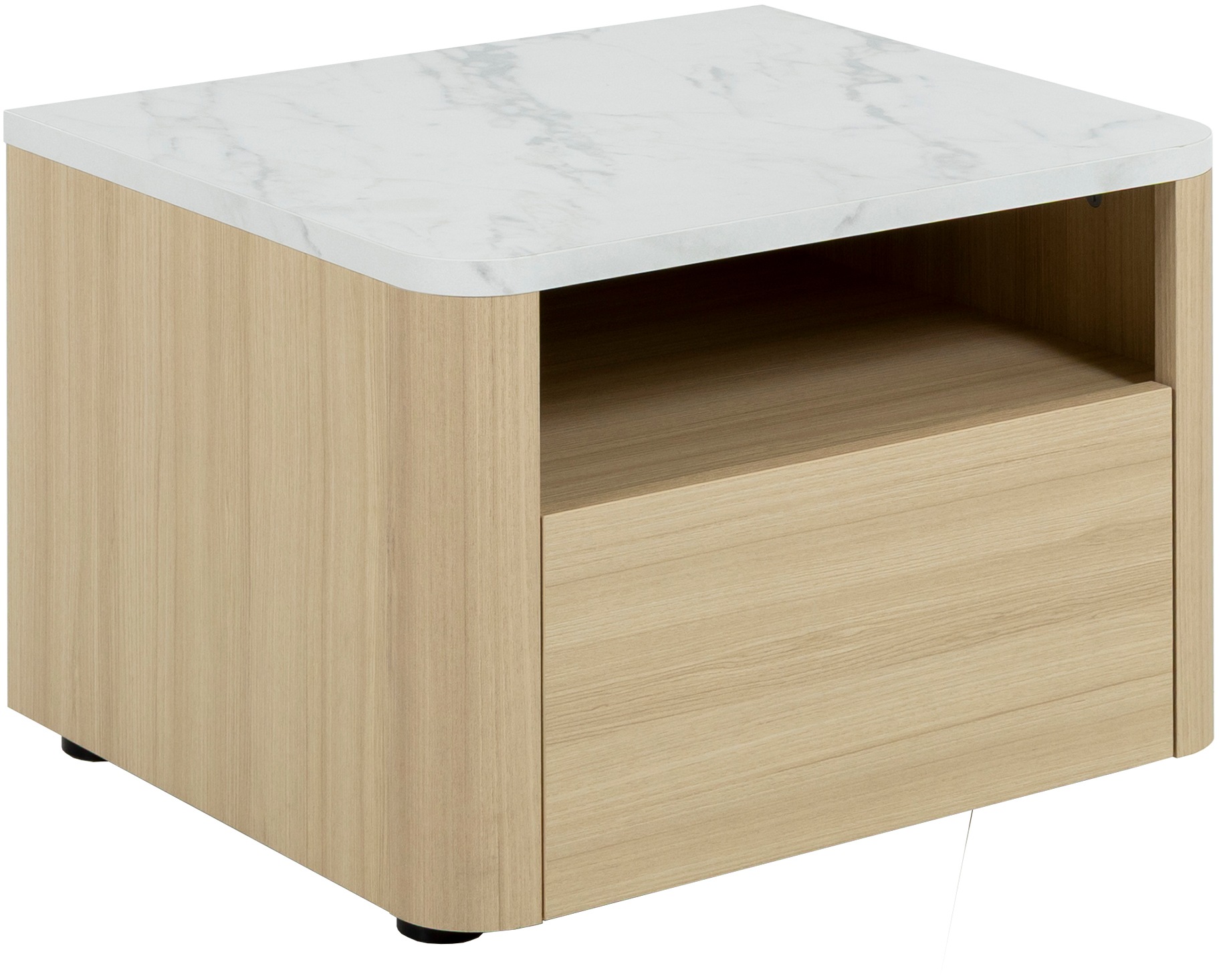 Nachttisch GAMI, B:56cm H:37cm T:47cm, beige, Schlafzimmer, Tische, "SILVA", Ein eleganter Nachttisch mit einer hochwertigen Verarbeitung