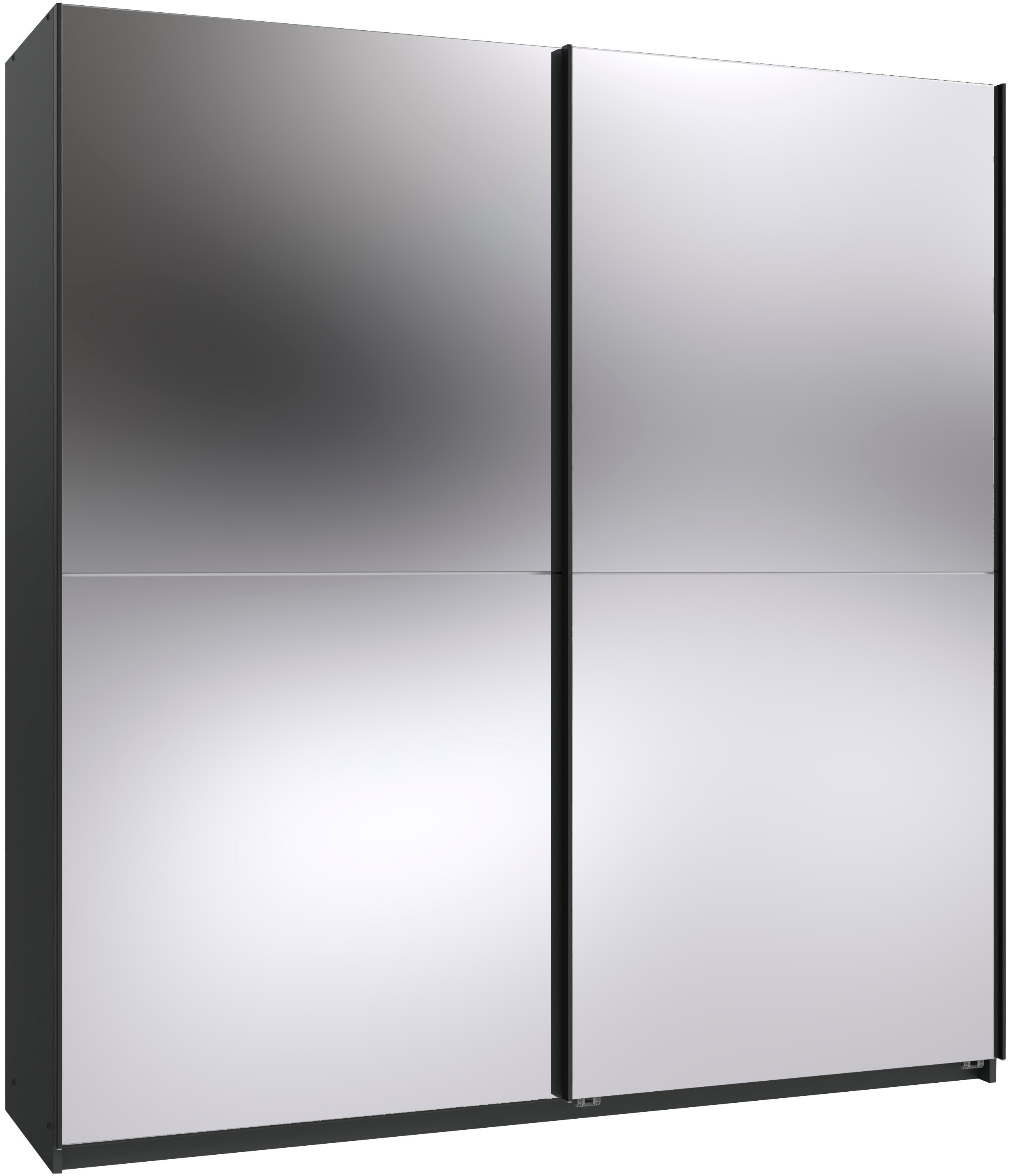 Wimex 1100000002199 "Mugano, B/T/H 135 oder 180/65/198cm, Made in Germany" wähle Deine Ausstattung: Basic oder Premium, 2 Schwebetüren mit oder ohne Spiegel, Metallgriffe