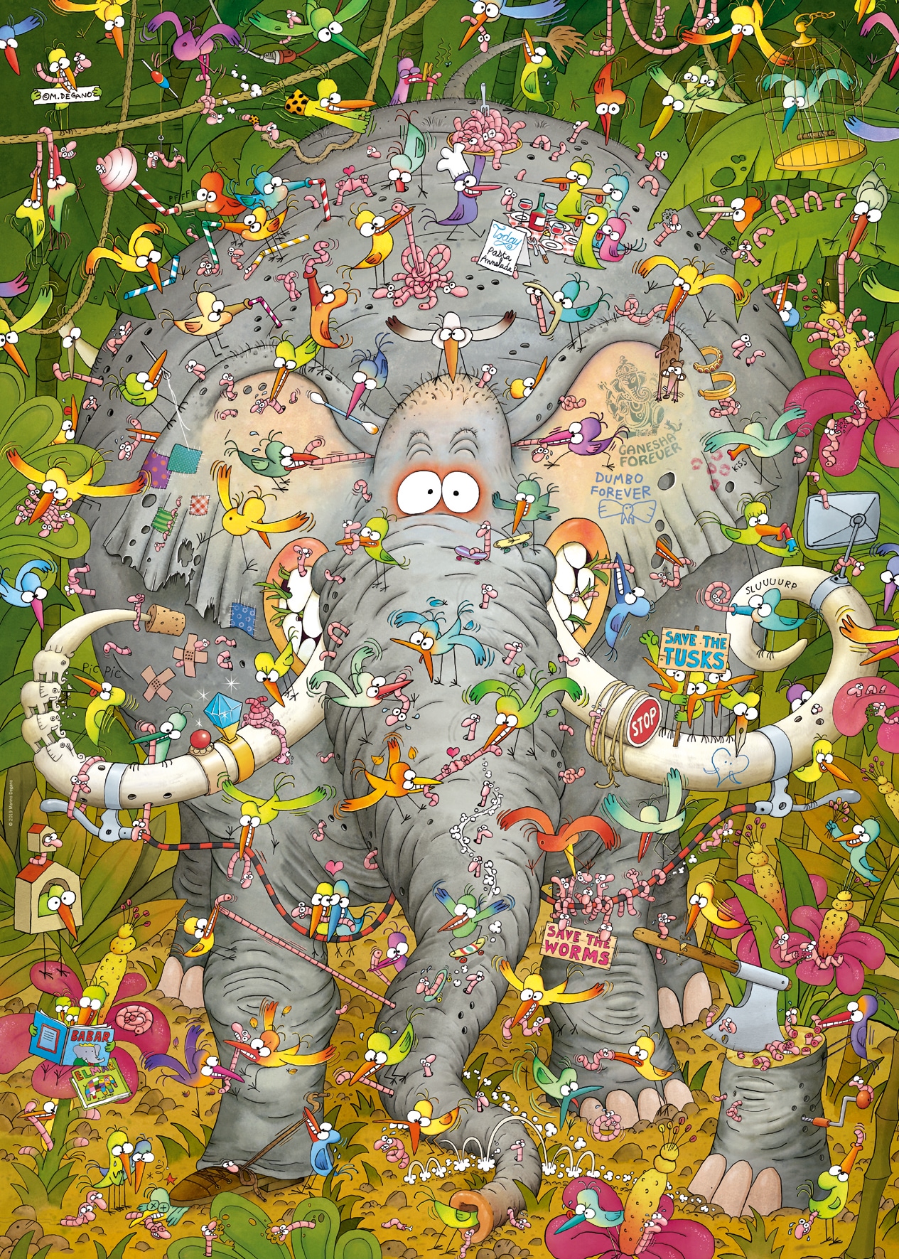 HEYE Puzzle »Elephant's Life, Degano«, Made in Europe