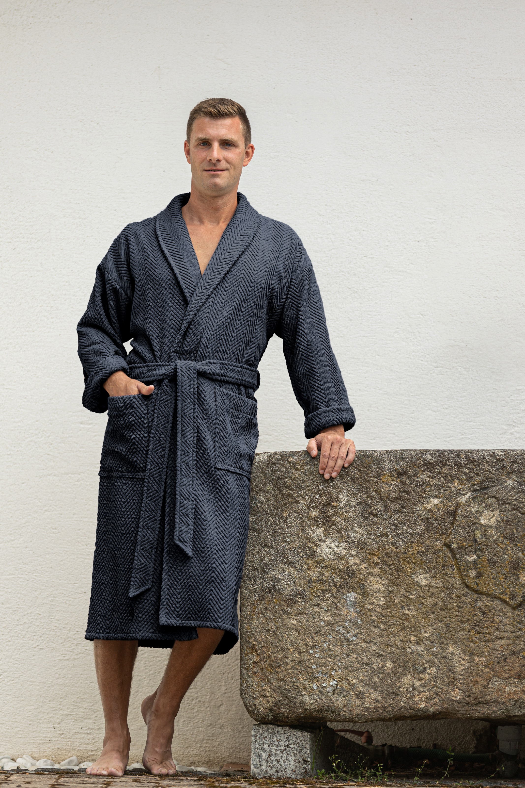 framsohn frottier Herrenbademantel "Ocean Bio", 1 Stk. aus 100% GOTS zertif günstig online kaufen