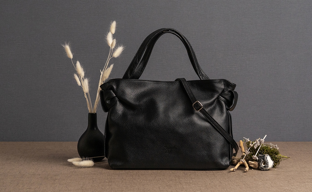 Samantha Look Henkeltasche, echt Leder, Made in Italy