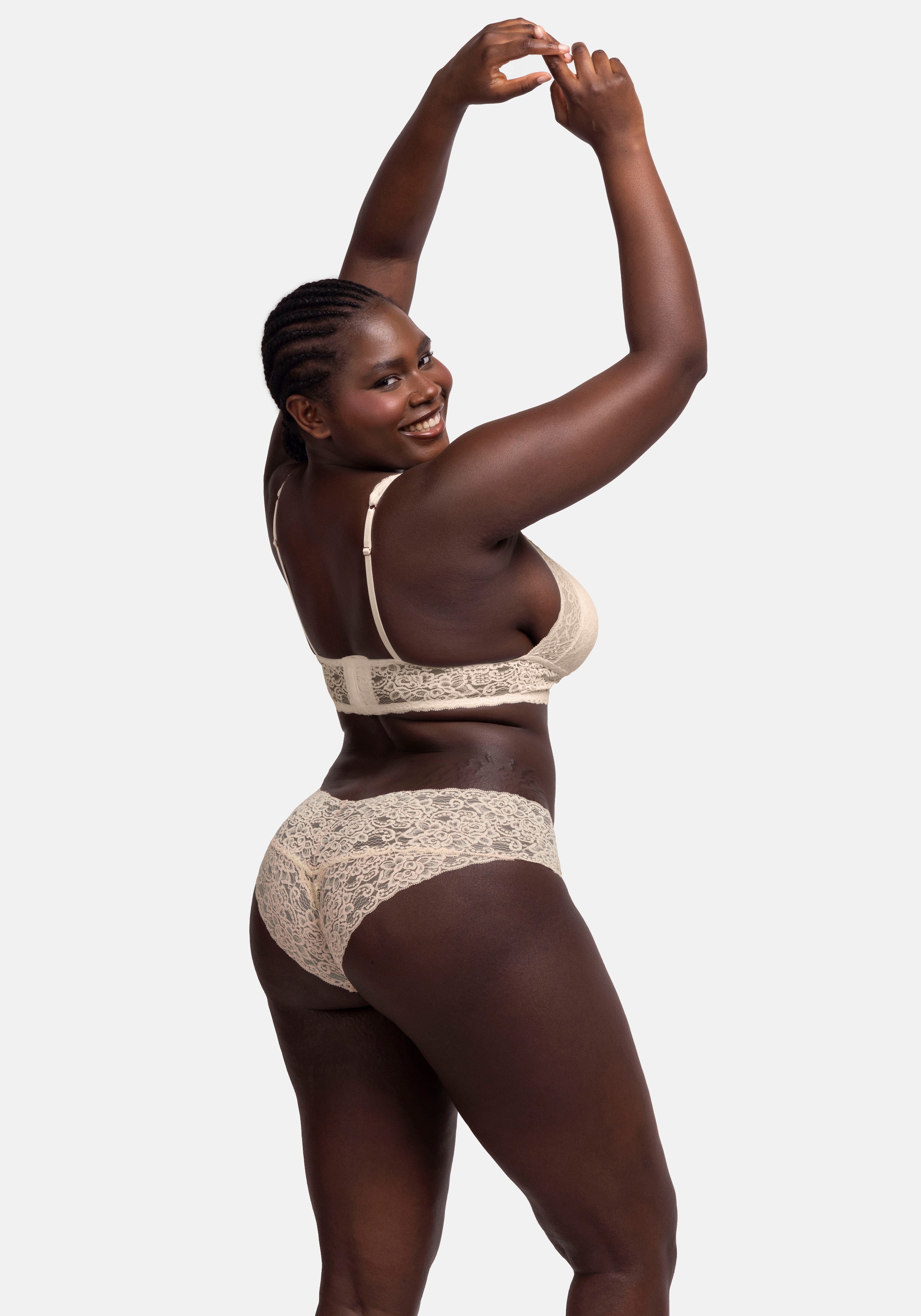 Dorina Slip »Lana«, (3er Pack), florale Spitze