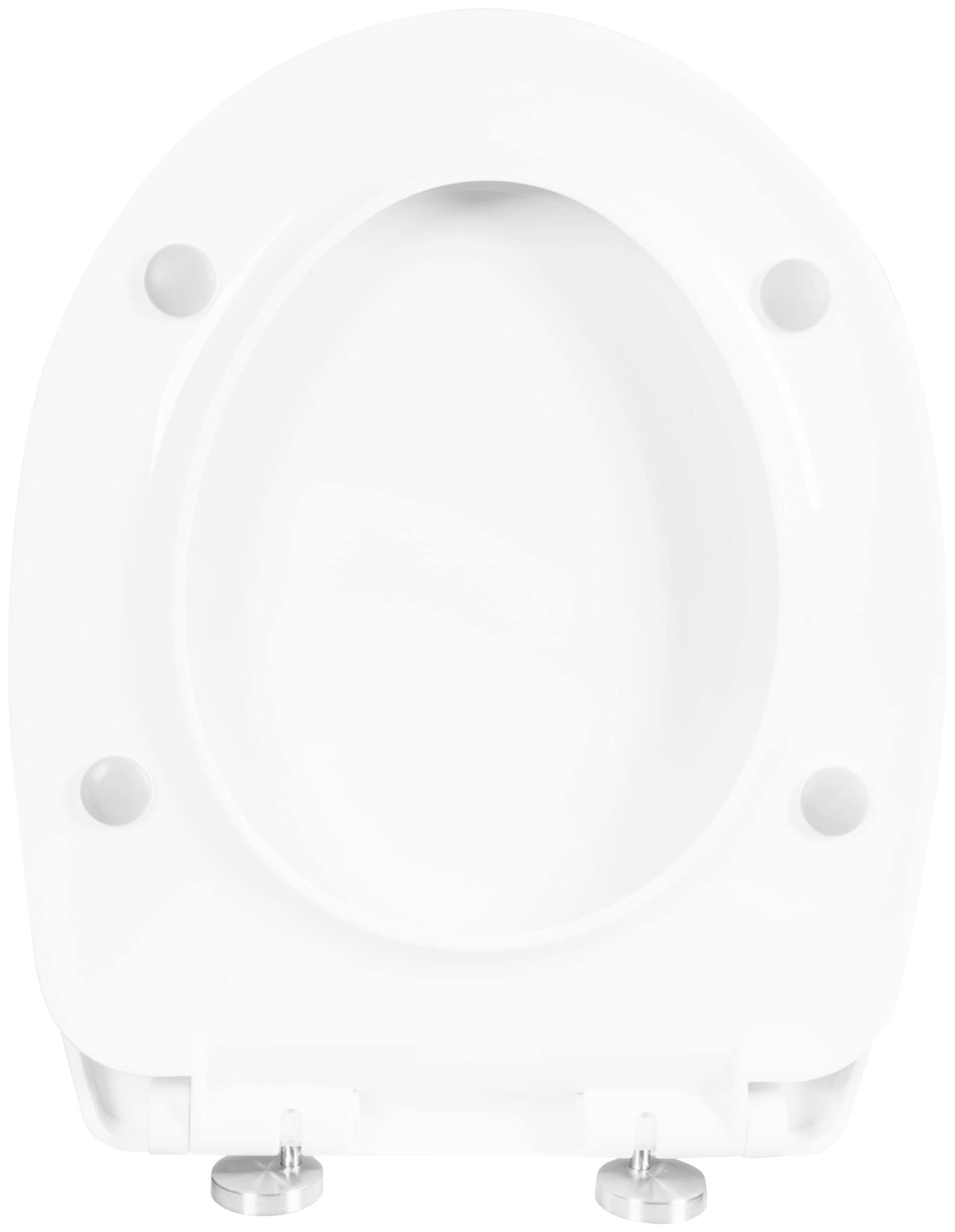 CORNAT WC-Sitz »Pflegeleichter Thermoplast - Quick up & Clean Funktion«, Absenkautomatik - Bequeme Montage von oben / Toilettensitz