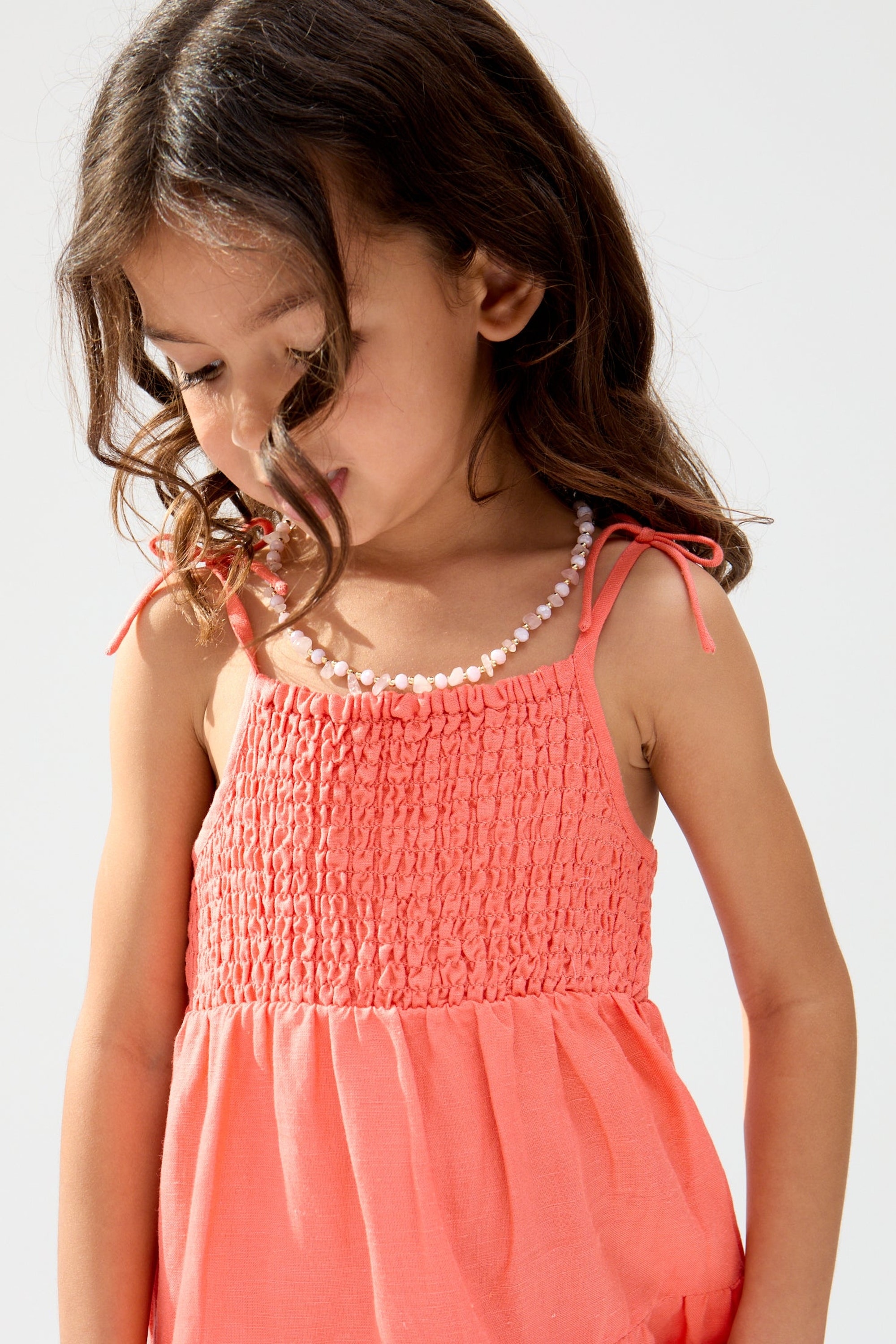 RAFFYA Minikleid »Emma Shirred Bodice Scalloped Embroidered Dress Mädchen«