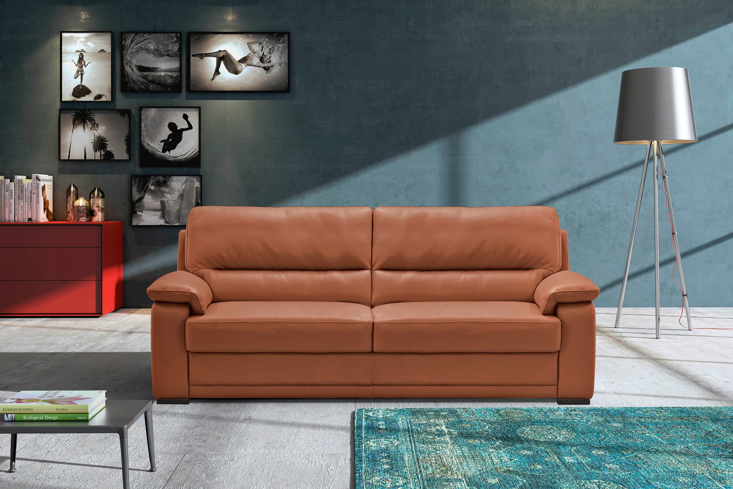 Egoitaliano 2,5-Sitzer »Doris, modernes Designersofa, Ledersofa mit erstklassiger Sitzqualität«, edle Detailverarbeitung, perfekte Polsterung, aus hochwertigem Leder