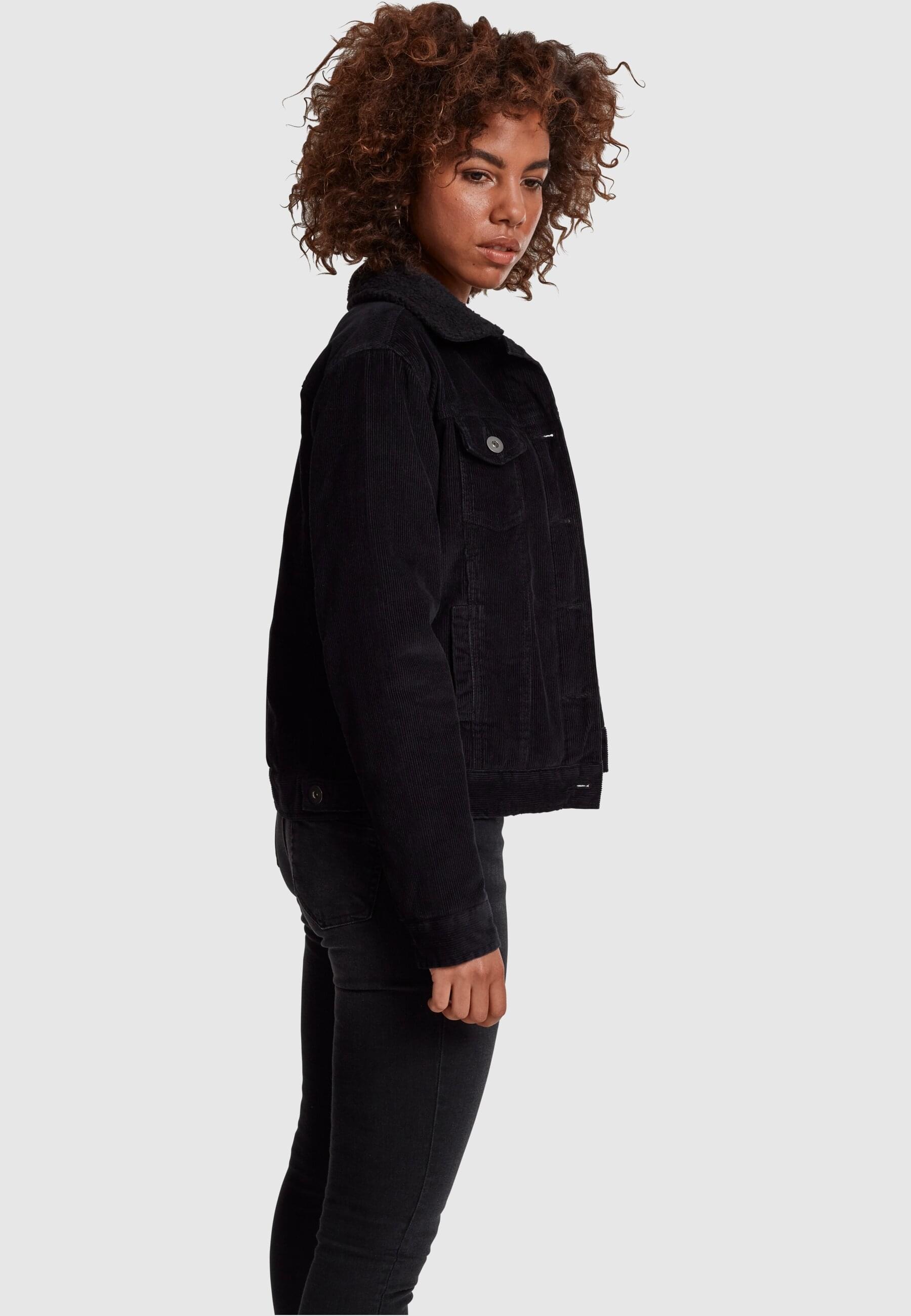 URBAN CLASSICS Winterjacke »Urban Classics Damen Ladies Sherpa Corduroy Jacket«, (1 St.), ohne Kapuze