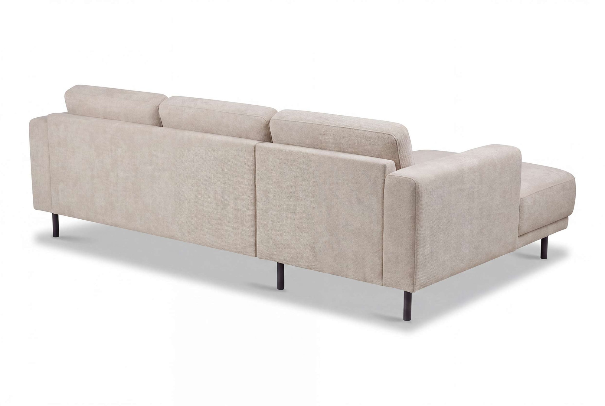 OTTO home Ecksofa »Sveeva, L-Form, B.238 cm, schwarze Metallfüße« langlebiger Webstoff, mit Wellenunterfederung, viele Farben
