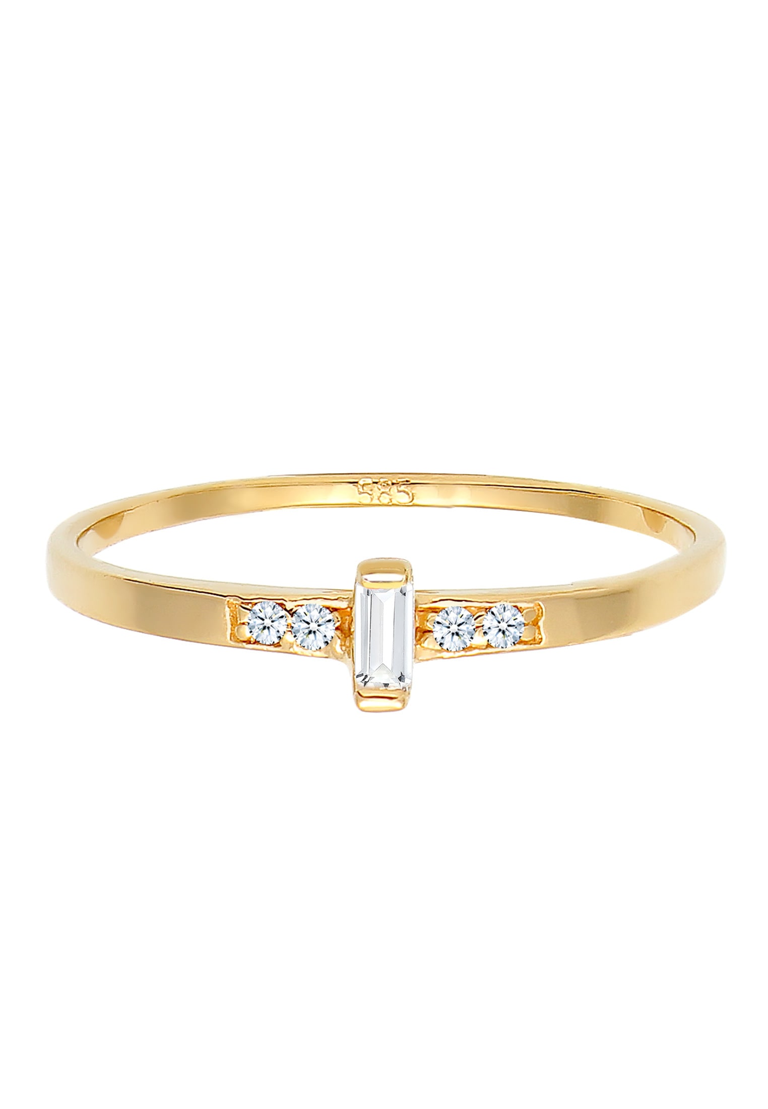 Elli DIAMONDS Verlobungsring »Topas Diamant (0.02ct) 585 Gelbgold«