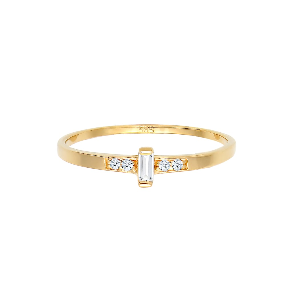 Elli DIAMONDS Verlobungsring »Verlobung Topas Diamant (0.02 ct.) 585 Gelbgold«