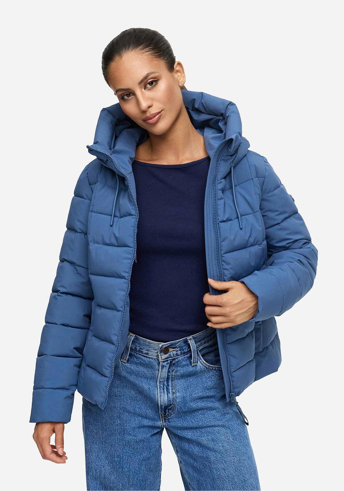 Marikoo Winterjacke "Tayenaa" mit schmaler Steppung und extra hohem Kragen