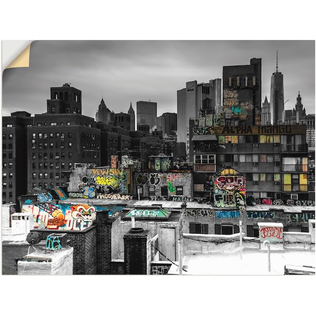 Black Friday Artland Wandbild »Graffiti in New York«, Amerika, (1 St.), als  Leinwandbild, Wandaufkleber oder Poster in versch. Größen | BAUR