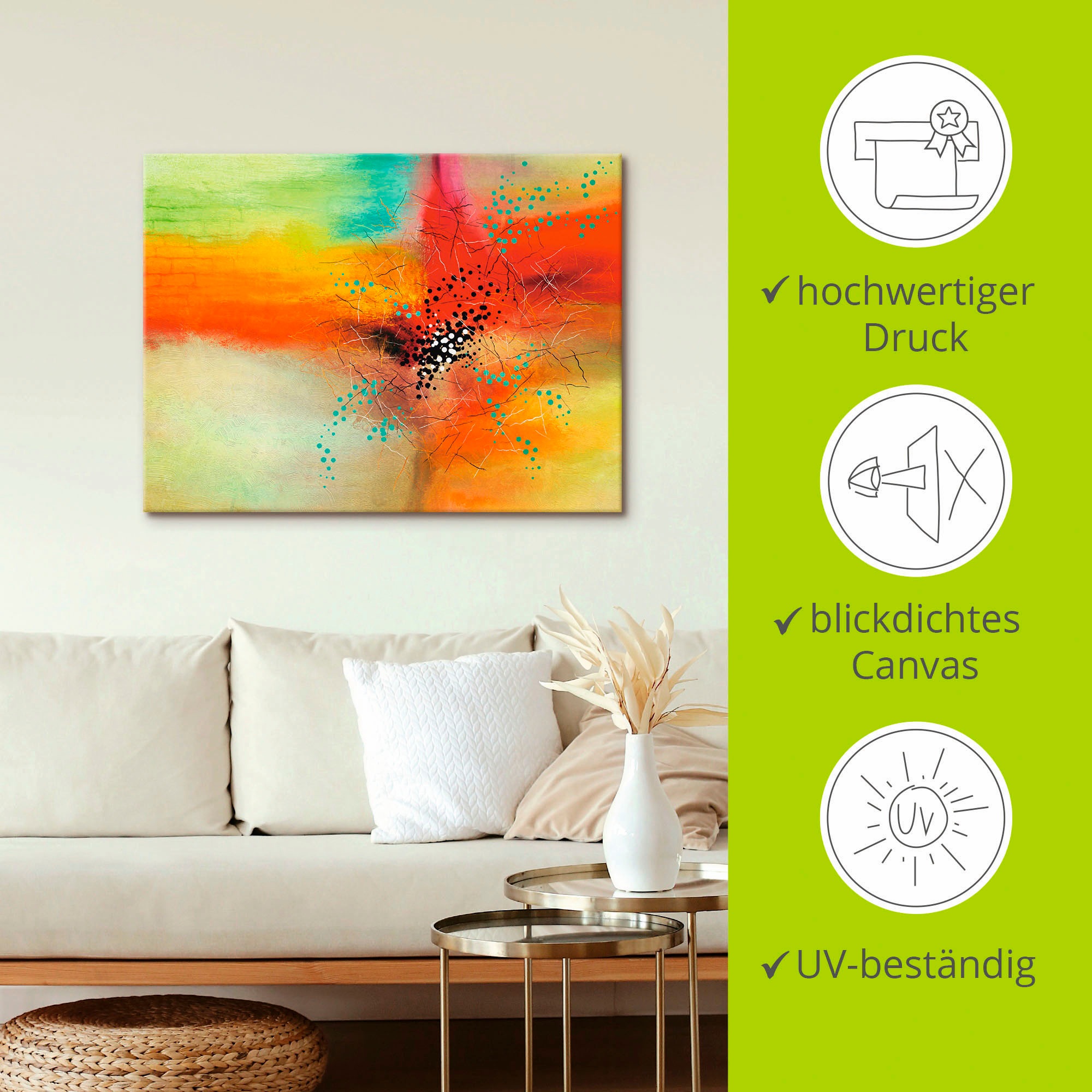 Artland Leinwandbild »Modern V«, Gegenstandslos, (1 St.), auf Keilrahmen gespannt