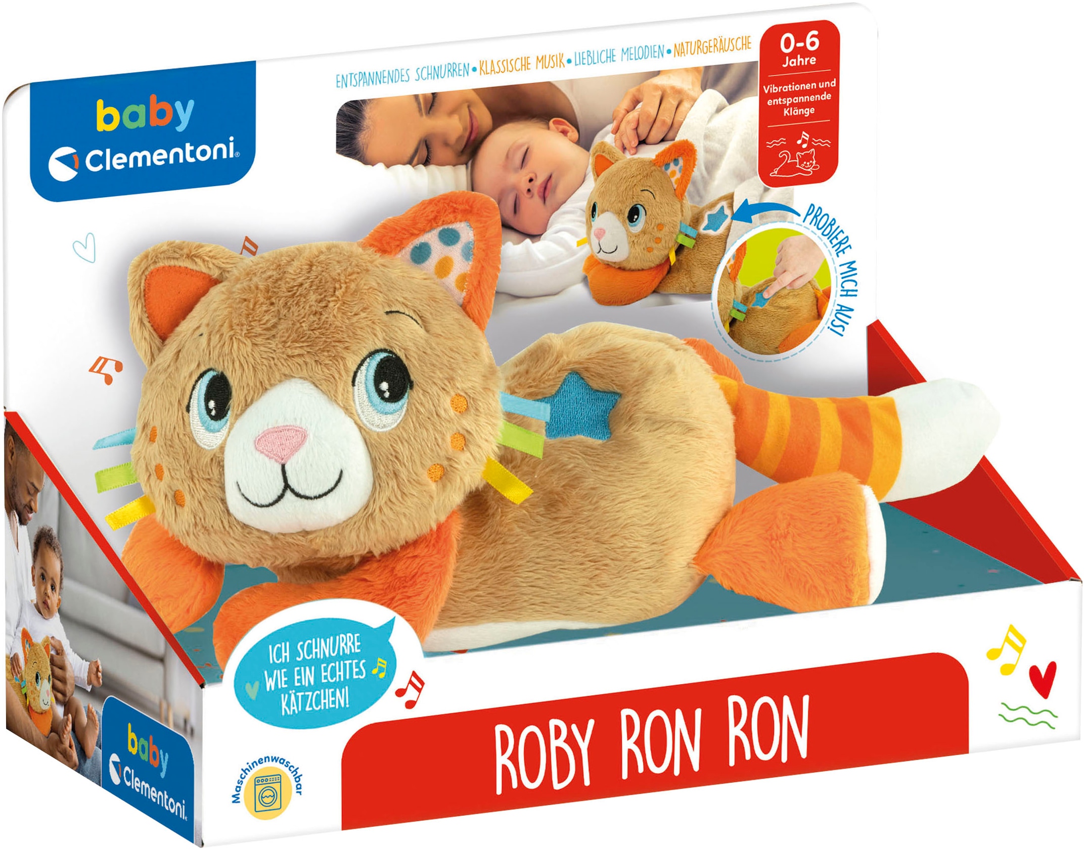 Clementoni® Plüschfigur »Baby Clementoni, Kitty, Schlaf- und Kuschelkätzchen«, Made in Europe