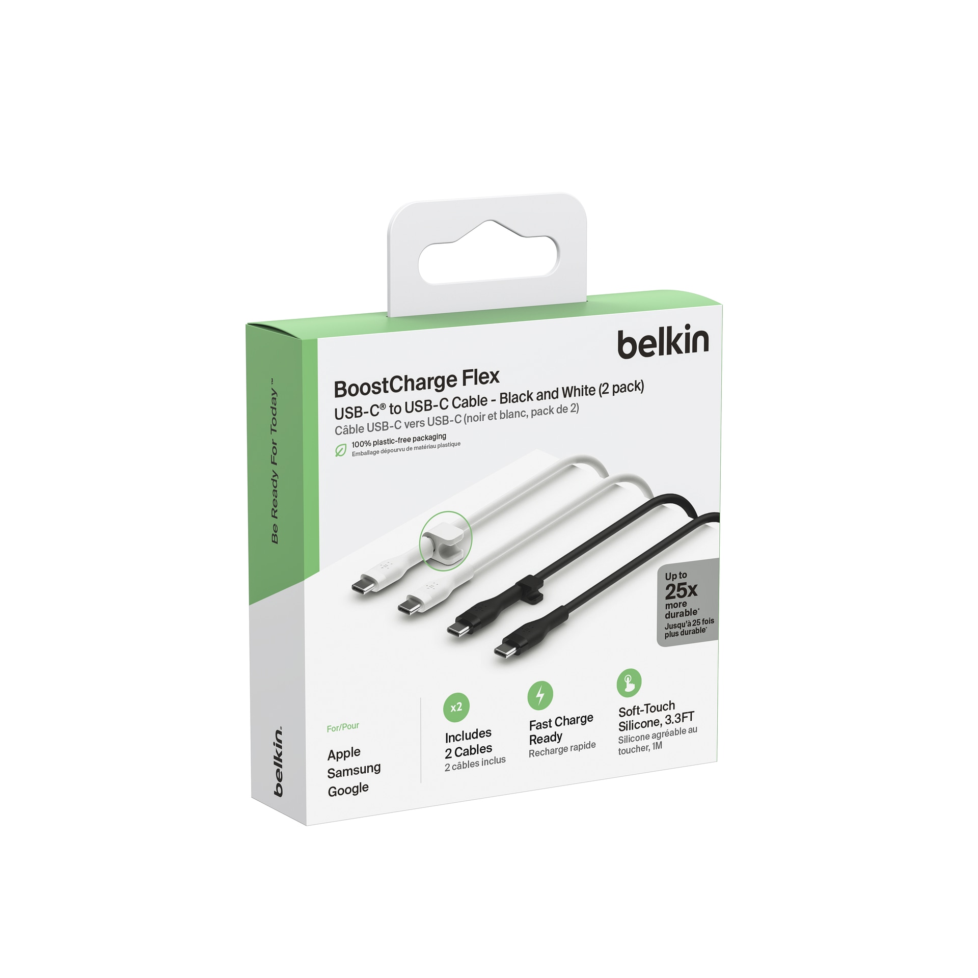 Belkin USB-Kabel »BoostCharge Flex USB-C zu USB-C Silikon-Kabel 1m«, USB Typ C-USB Typ C, 100 cm