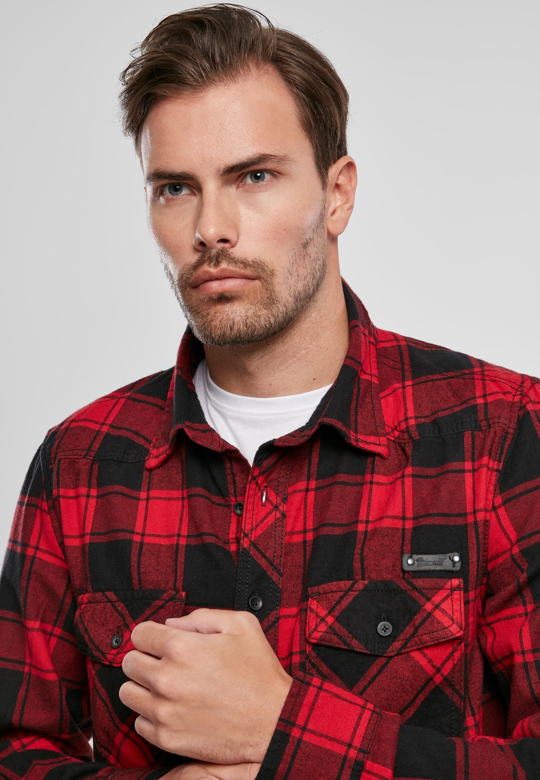 Brandit Langarmhemd »Brandit Herren Checked Shirt«, (1 tlg.)