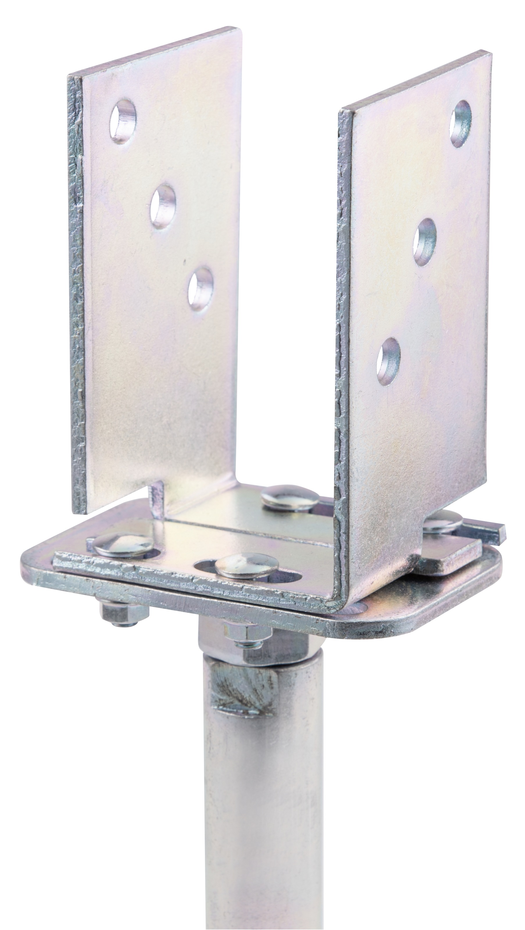 Alberts U-Post Holder Silver 11cm Steel 2