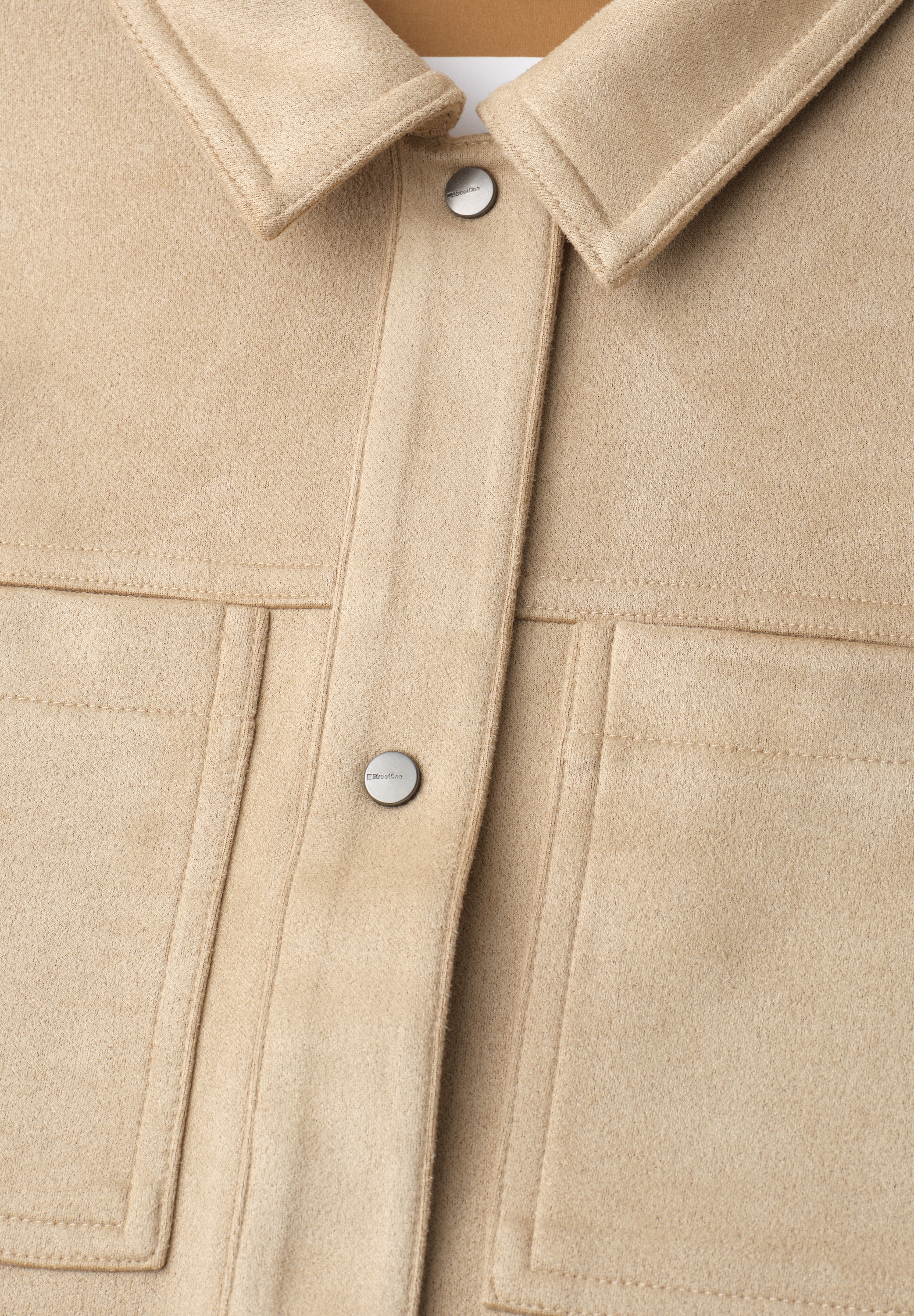 STREET ONE STUDIO Lederimitatjacke ohne Kapuze mit Knopfleiste