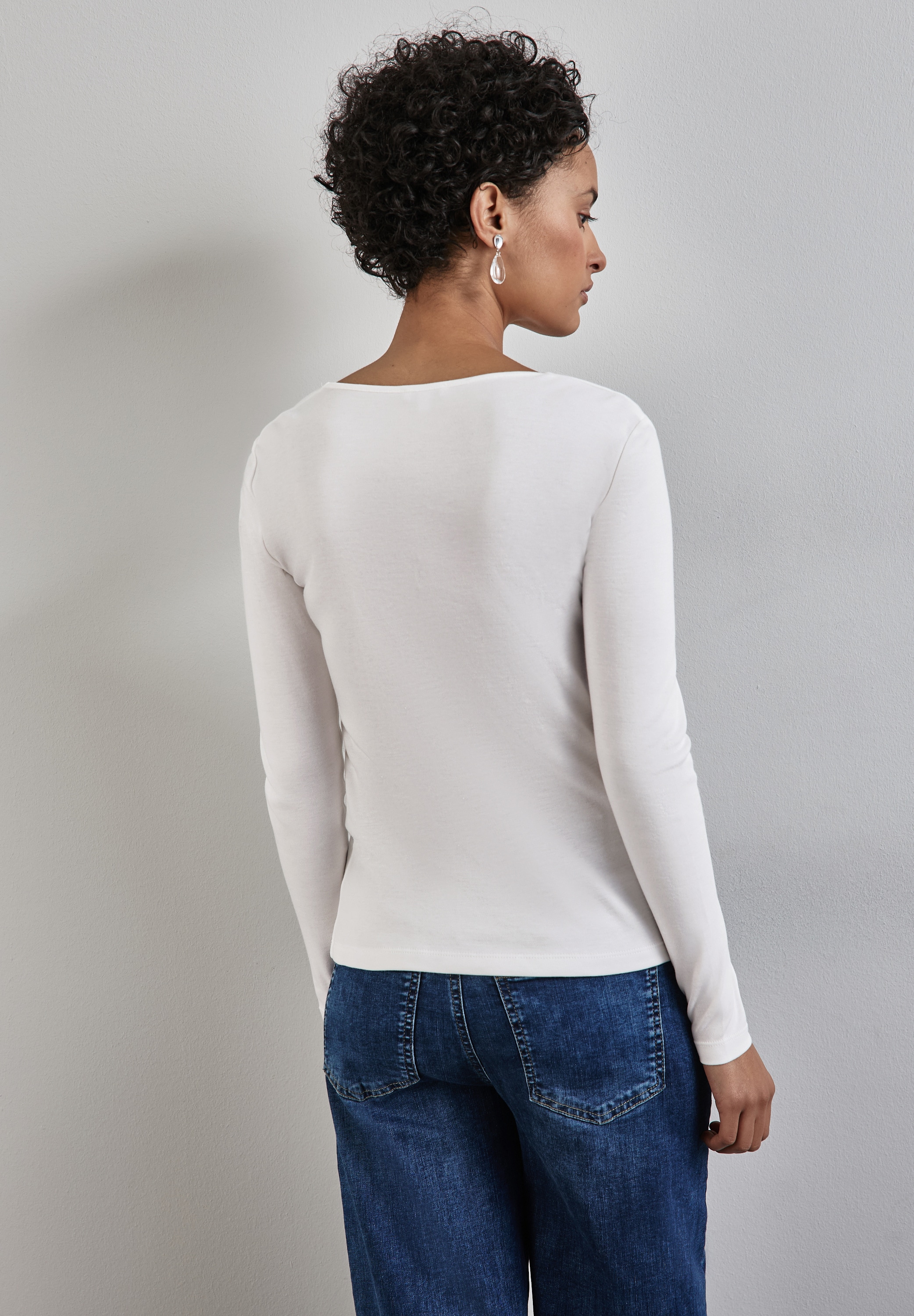 STREET ONE Langarmshirt, im soften Baumwoll-Mix