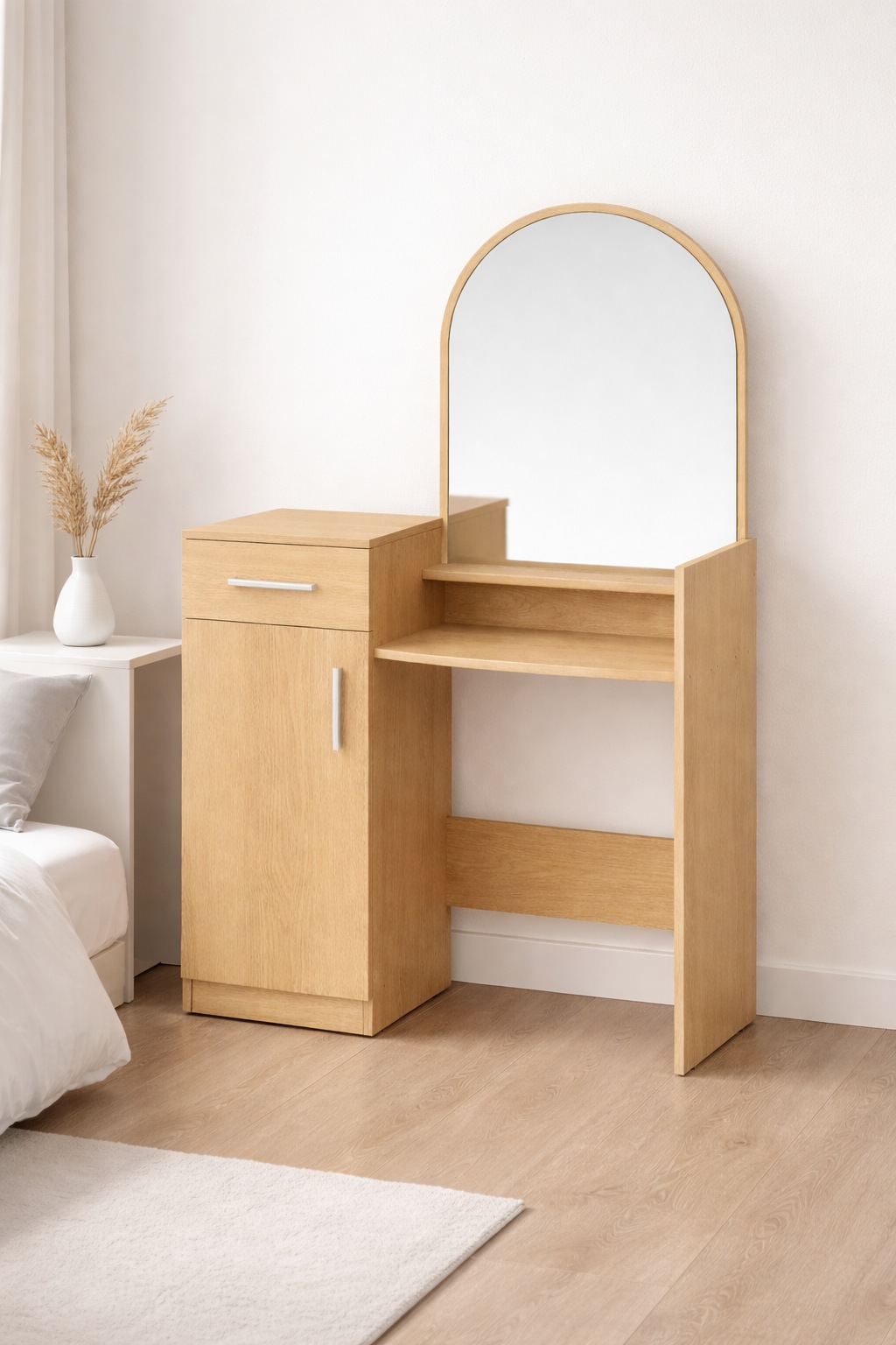 OTTO home Schminktisch »Trympo 1, Kosmetiktisch, Frisiertisch, Schminkkommode, Toilettentisch« Schminktisch mit Spiegel und Stauraum (1 Schublade, 1 Tür)