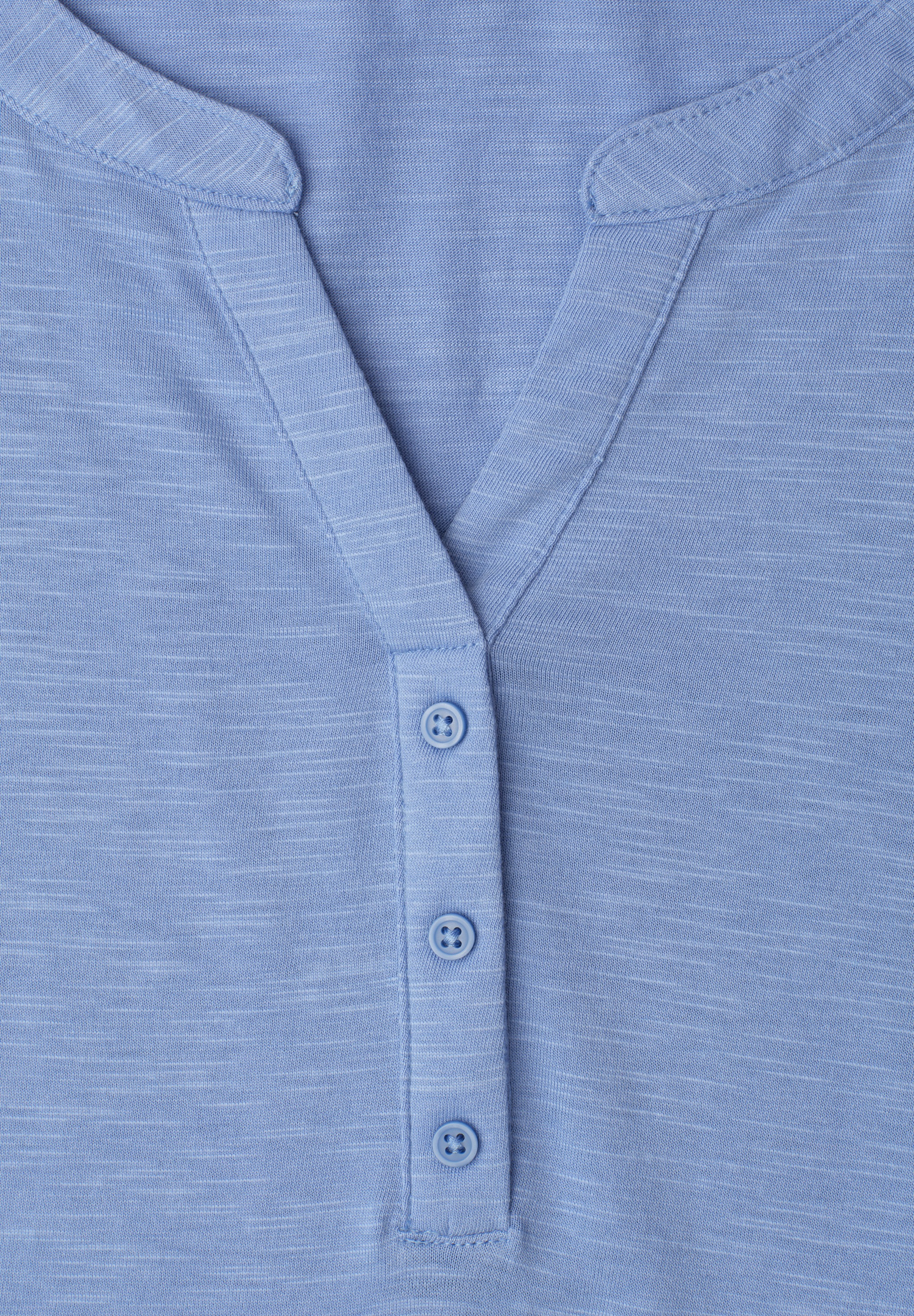 STREET ONE Shirttop Sommershirt mit Split Neck