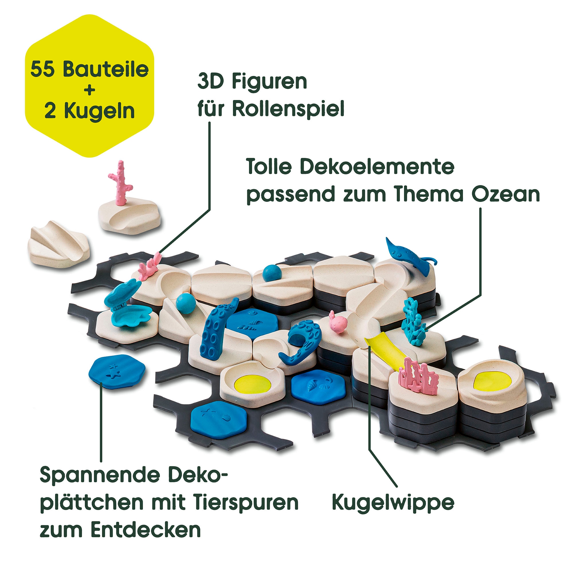 Ravensburger Kugelbahn-Bausatz »GraviTrax Junior, Starter-Set S Ocean«, Made in Europe